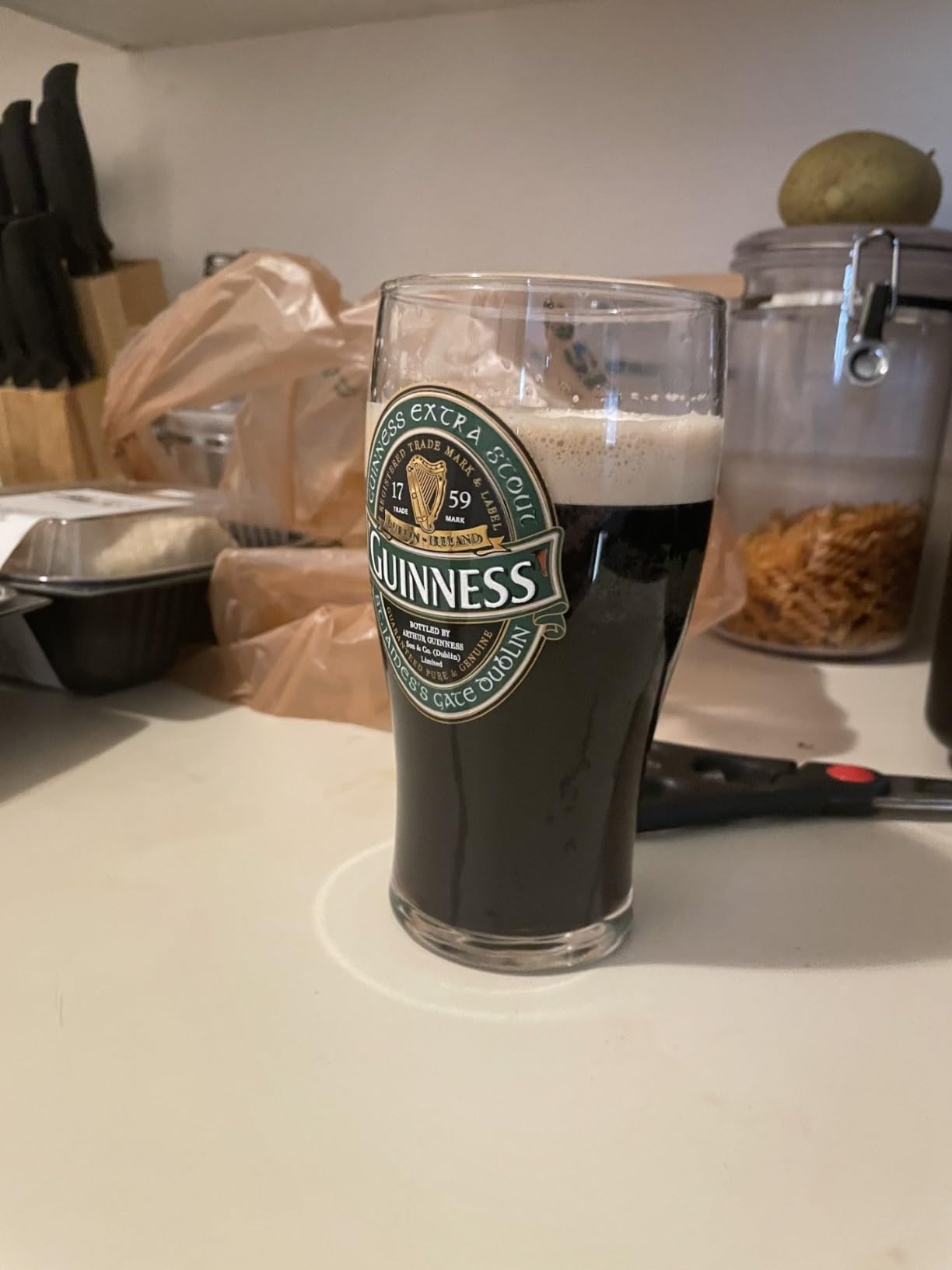 Guinness Stout Beer Glass Green Ireland Collection Twin Pack | Official Merchandise Pint Glasses Set of 2 | Perfect Irish gifts for Beer Lovers customer photo 1