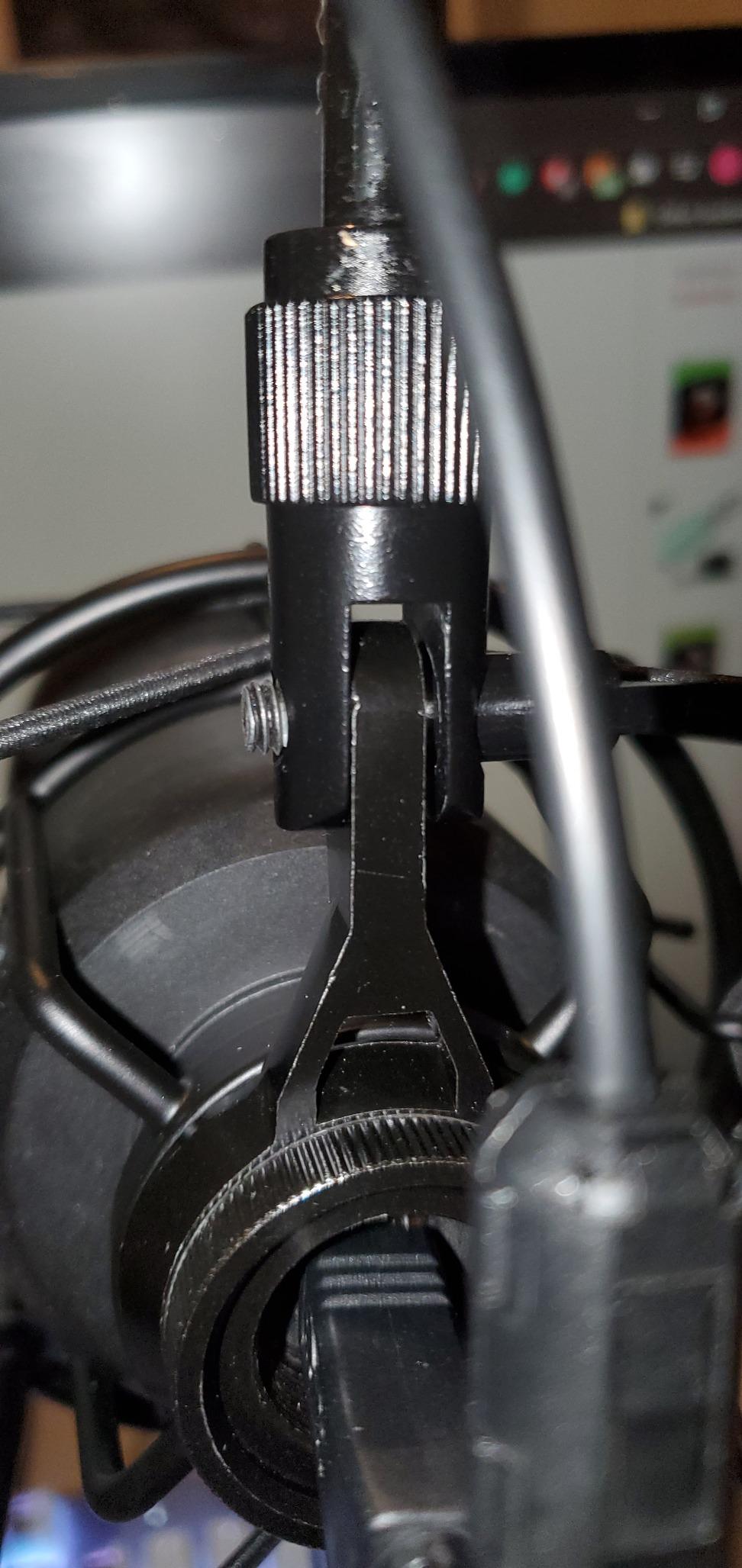 Microphone Shock Mount Mic Holder - Anti Vibration Spider Shockmount Compatible with Many Condenser Mics Like AT2020 MXL 770 MXL 990 Samson G Track Pro Rode Procaster NT1-A Neumann U87 etc. customer photo 1