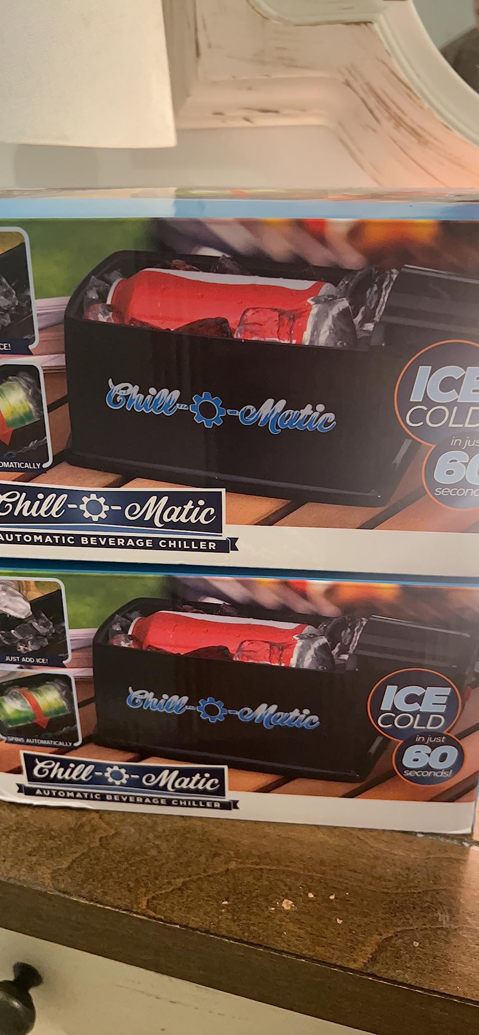 Chill-O-Matic Instant Beverage Cooler – Chill 12 oz Soda & Beer Cans in 60 Seconds – Portable Electric Rapid Drink Chiller for Tailgating, Parties & Outdoor Use customer photo 1