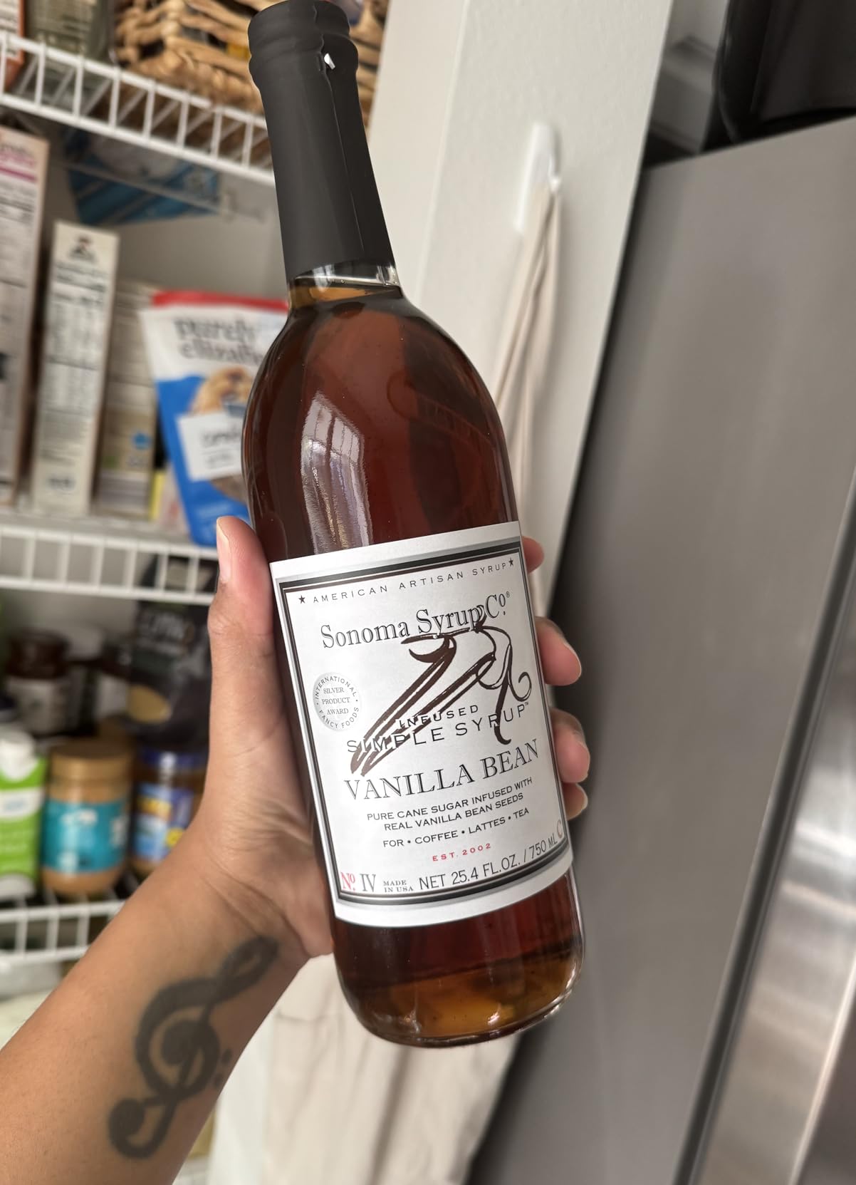 Sonoma Syrup Co. Vanilla Bean Infused Simple Syrup 25.4 fl oz | for Coffee, Tea, and Baking | Hand Crafted in the USA customer photo 1
