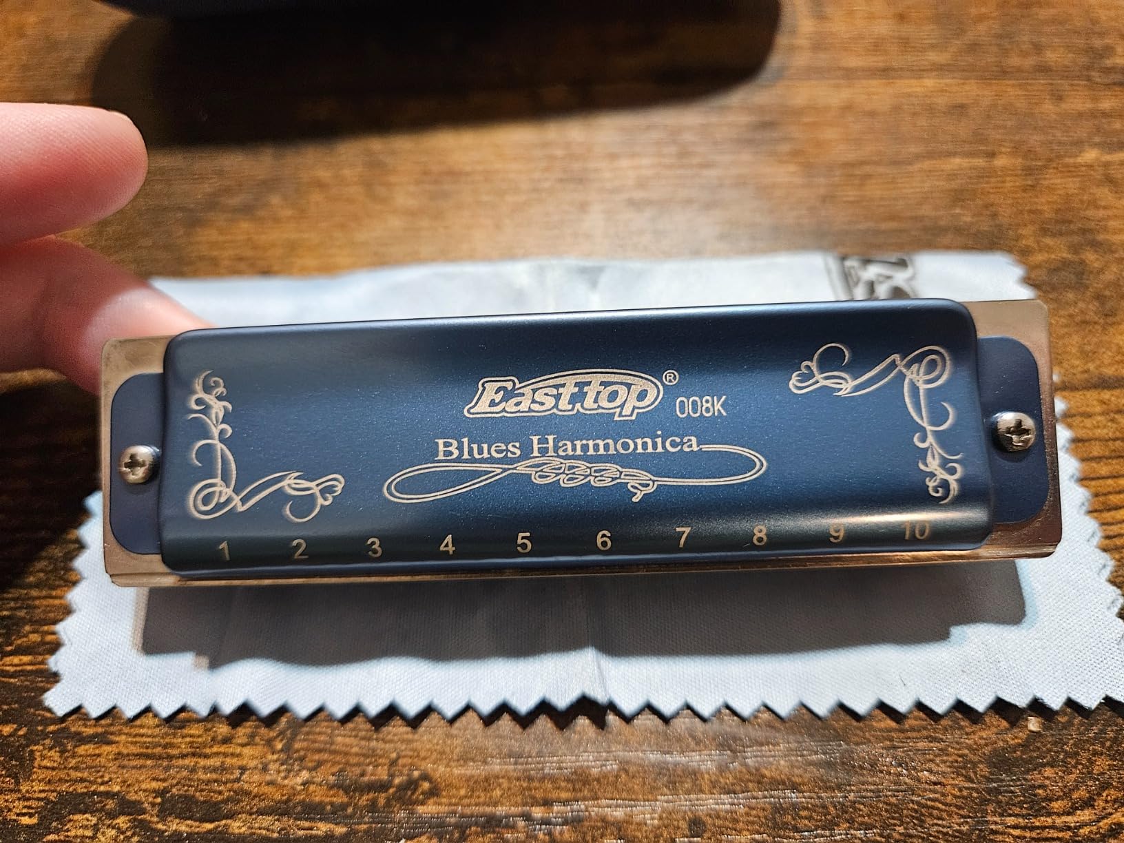 East top Harmonica Key of C, 10 Holes 008K Diatonic Mouth Organ with Blue Case, Standard Harmonica For Adults, Professionals, Beginners and Students, as a Gift customer photo 1