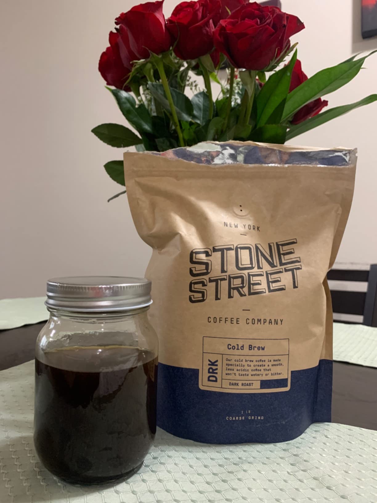 Stone Street Colombian Cold Brew Ground Coffee, Dark Roast, 1 Lb customer photo 1