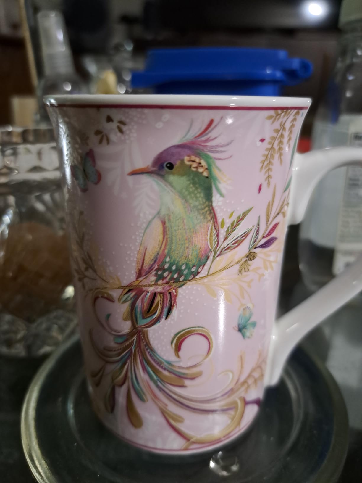Lightahead Elegant Bone China Two Coffee Mugs set in floral design customer photo 1