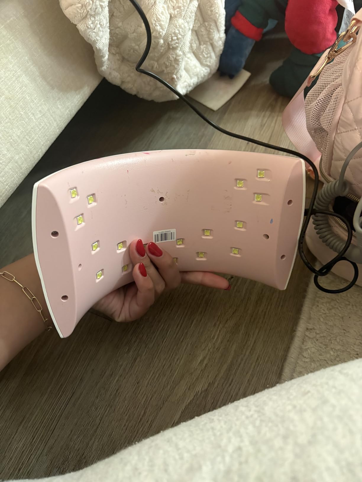 SUNUV UV LED Nail Lamp, UV Light for Gel Nail Polish Dryer SUN9C Pink customer photo 2