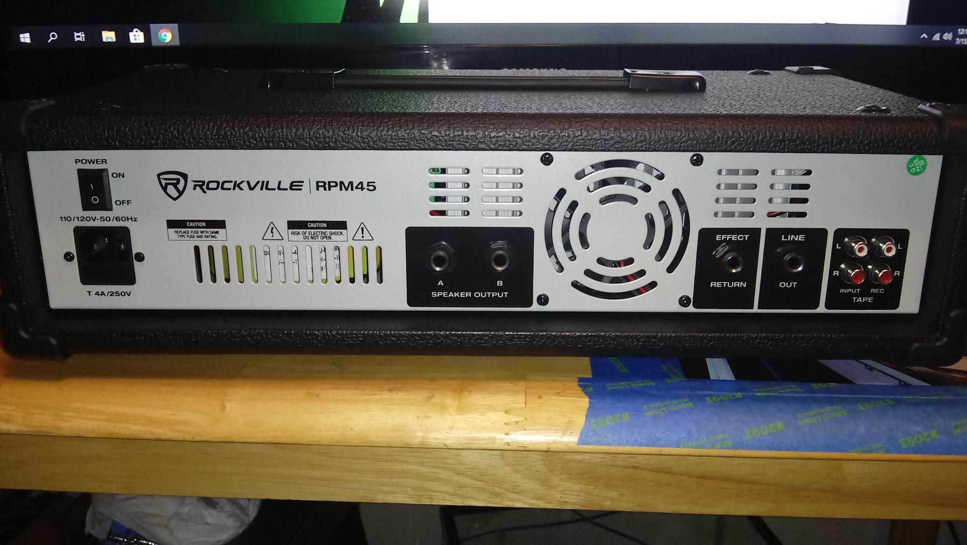 Rockville RPM45 Powered 4-Channel Mixer Amplifier, 1800W, USB, EQ customer photo 2