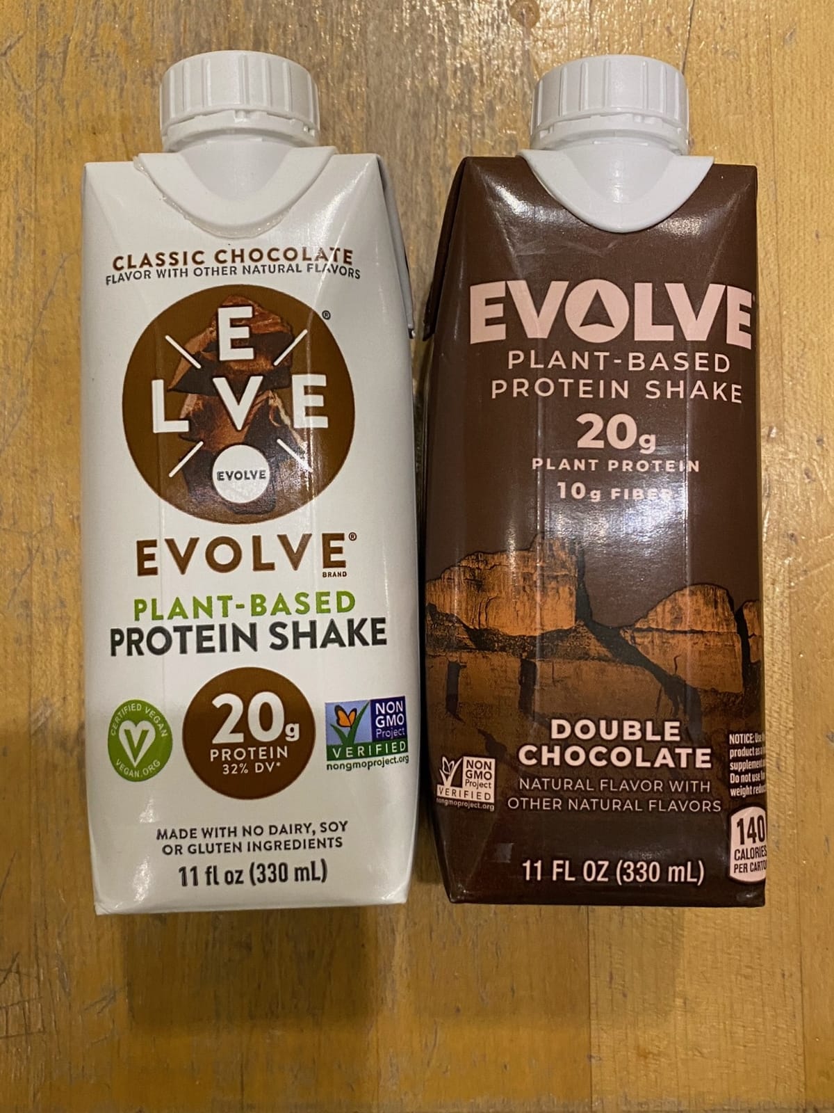 Evolve Plant Based Protein Shake, Double Chocolate, 20g Vegan Protein, Dairy Free, No Artificial Sweeteners, Non-GMO, 10g Fiber, 11 Fl Oz (Pack of 12) - (Formula May Vary) customer photo 1