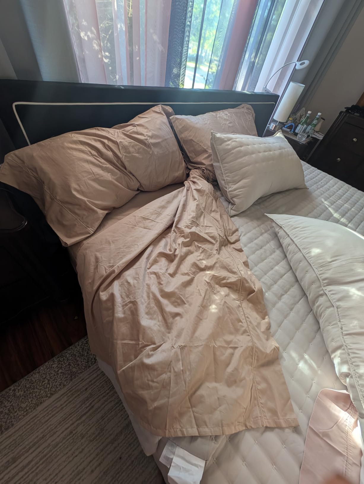 Feather & Stitch 100% Cotton Sateen 500 TC King Size Bed Sheet Set customer photo 2