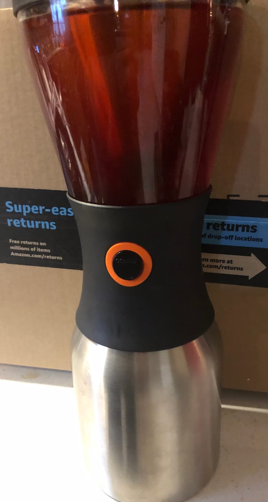 asobu Cold Brew Coffee Maker, Award-Winning 40oz Insulated Cold Brew Brewer with Portable Stainless Steel Carafe – No.1 Europe Coffee Fest Winner, Leakproof, BPA-Free, Keeps Cold 24H customer photo 2