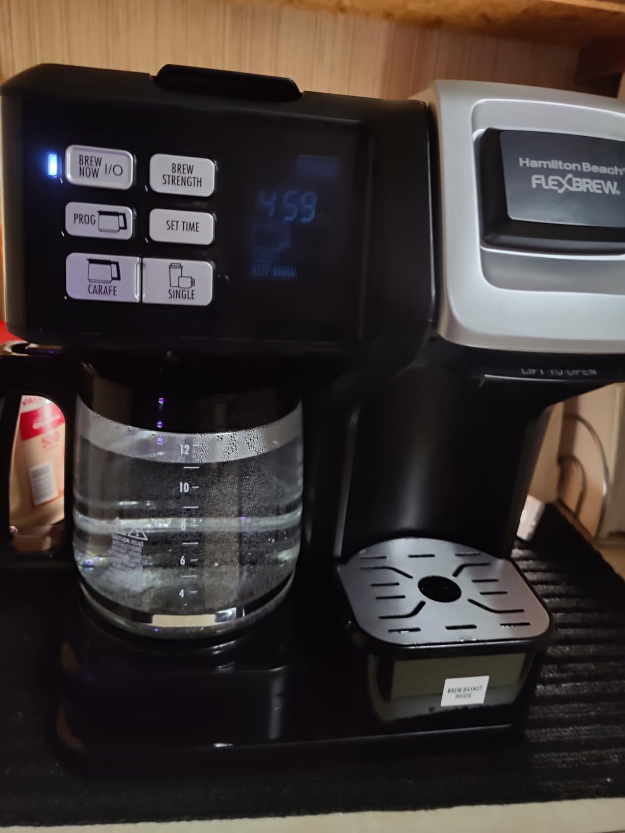 Hamilton Beach FlexBrew Trio 2-Way Coffee Maker, Compatible with K-Cup Pods or Grounds, Single Serve & Full 12c Pot, Permanent Gold-Tone Filter, Black & Silver customer photo 2