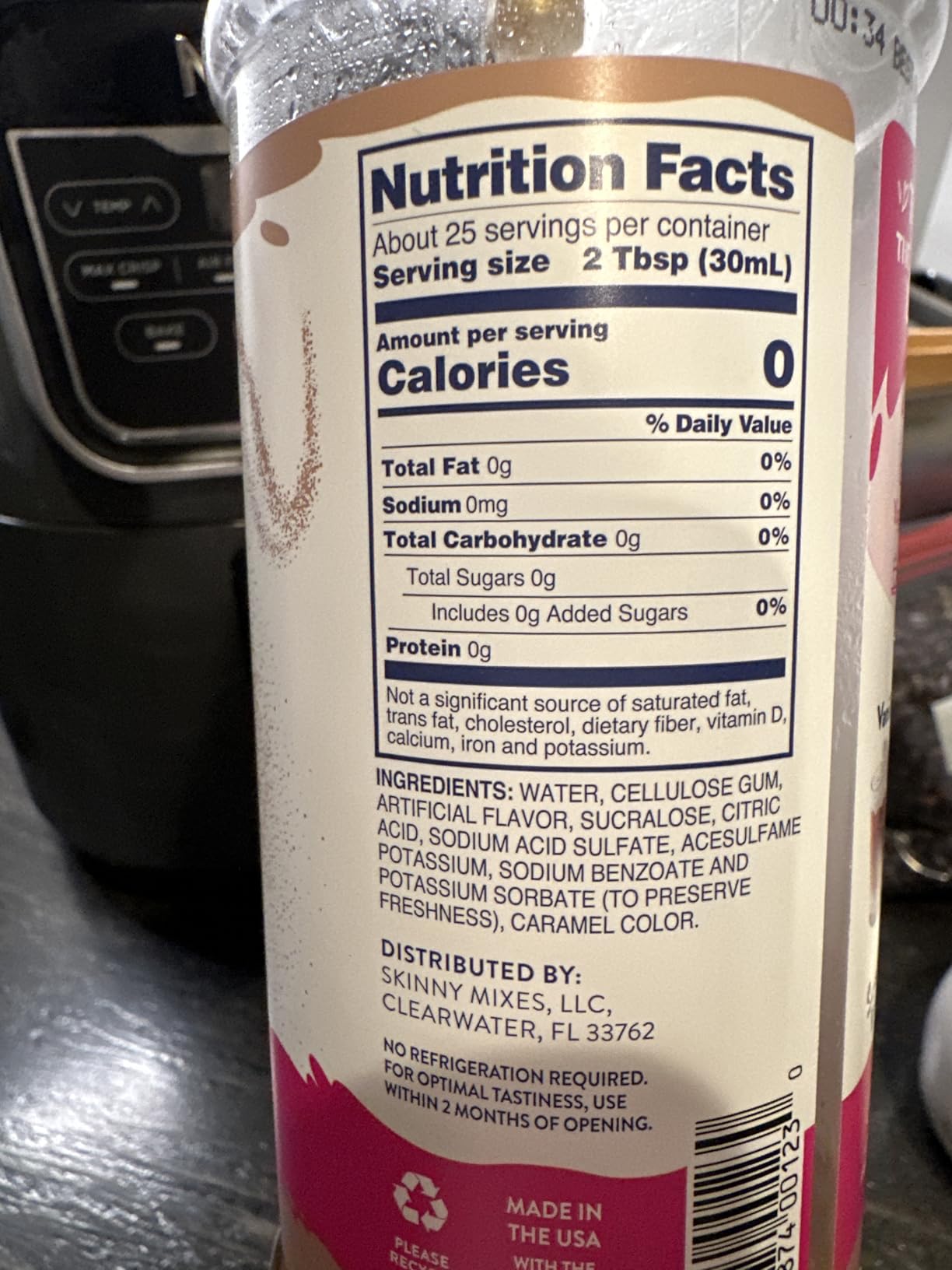 Jordan's Skinny Mixes Sugar Free Coffee Syrup, Vanilla Coffee Flavoring Syrup, Zero Calorie Drink Mix, Lattes, Baking, Protein Shake or Cocktail, Dairy & Gluten Free, Kosher, 25.4 Fl Oz, 2 Pack customer photo 2