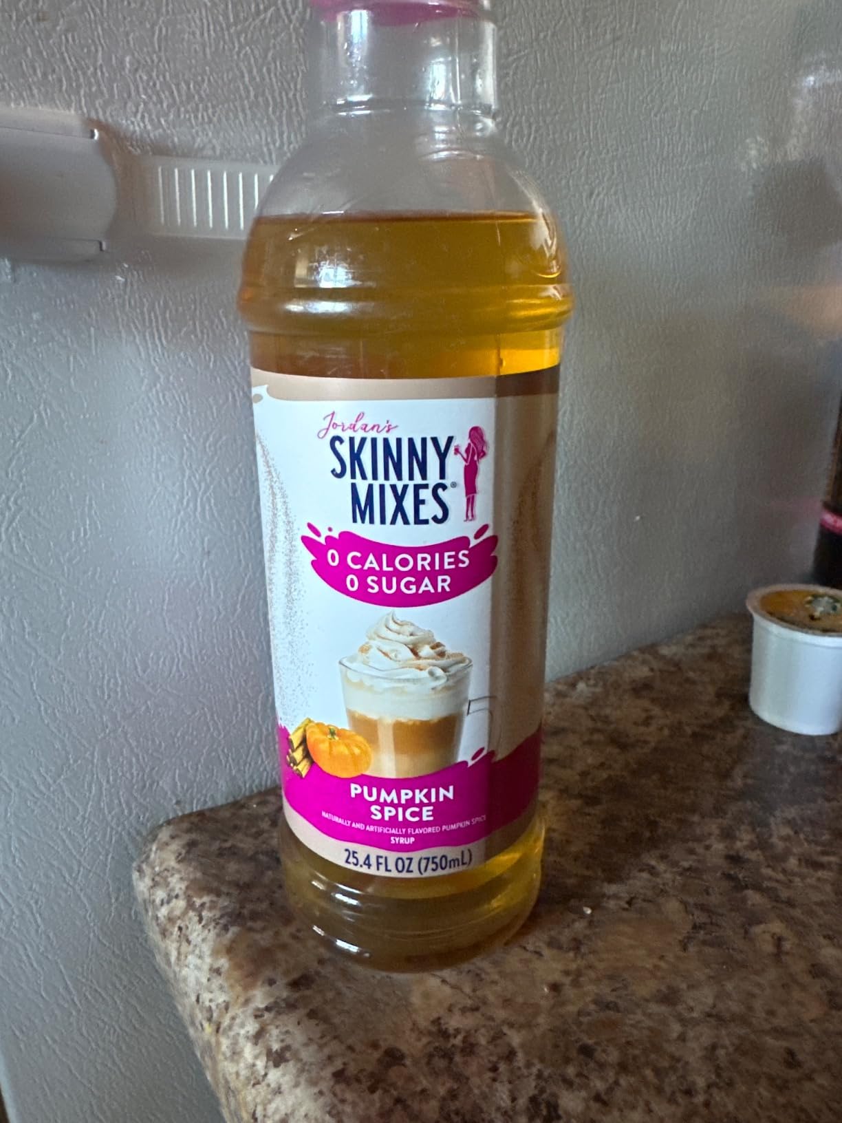 Jordan's Skinny Mixes Pumpkin Caramel Coffee Syrup, 25.4 fl oz customer photo 2