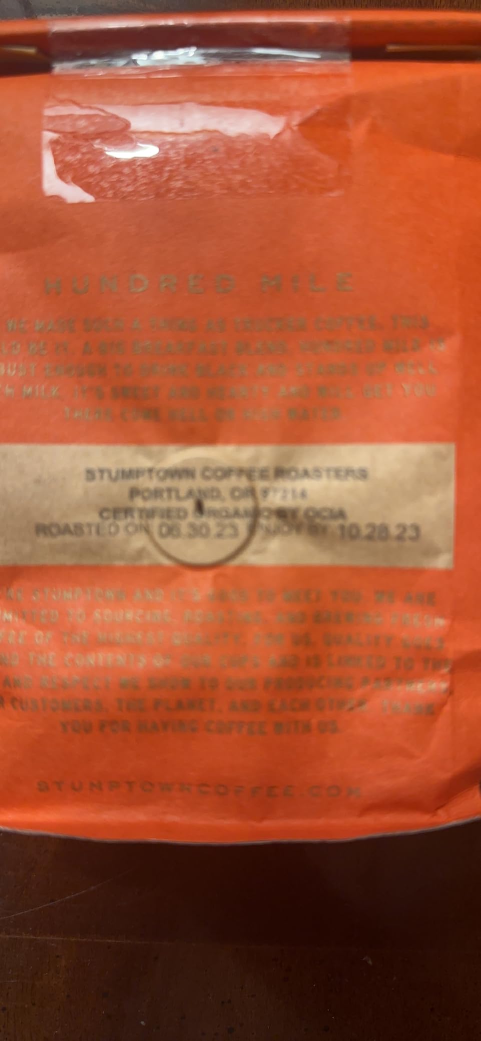 STUMPTOWN COFFEE ROASTERS, Whole Bean Medium Roast, Hundred Mile 12 Oz customer photo 2