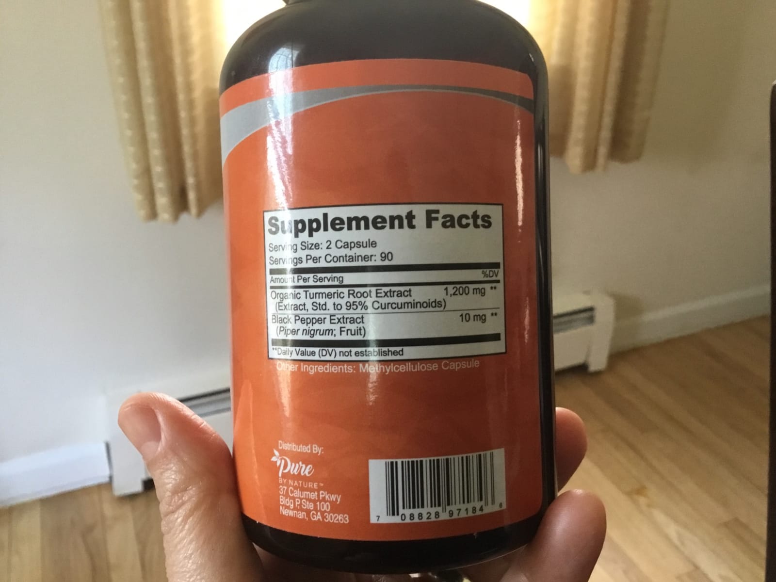 Pure By Nature 1200mg Turmeric Curcumin with Black Pepper Extract for Absorption, Antioxidant Property for Joint & Inflammation Support, 180 Capsules customer photo 1