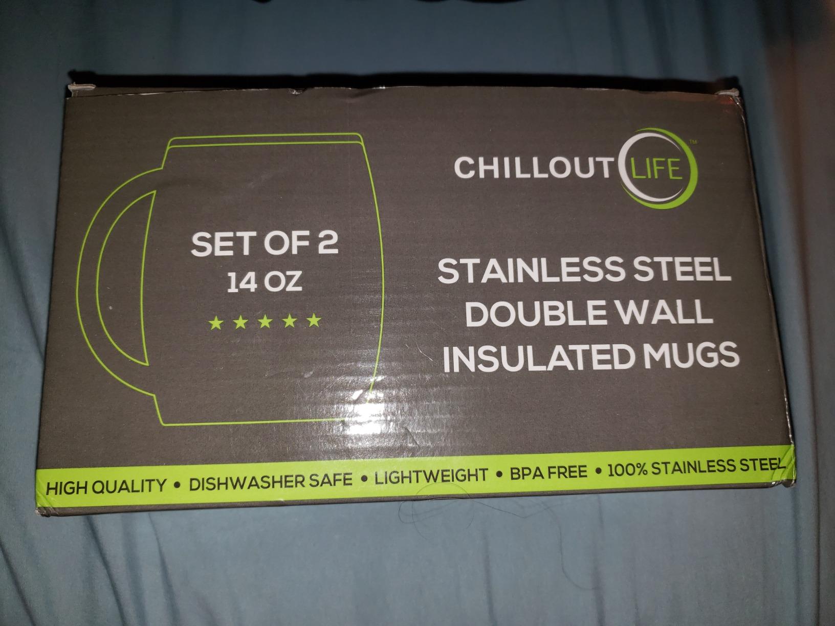 CHILLOUT LIFE Stainless Steel Insulated Coffee Mugs Set of 2 (14oz) – Double Wall Coffee Cups with Spill Resistant Lid & Strong Handle, Shatterproof Cups for Cold Drinks and Hot Beverages customer photo 2