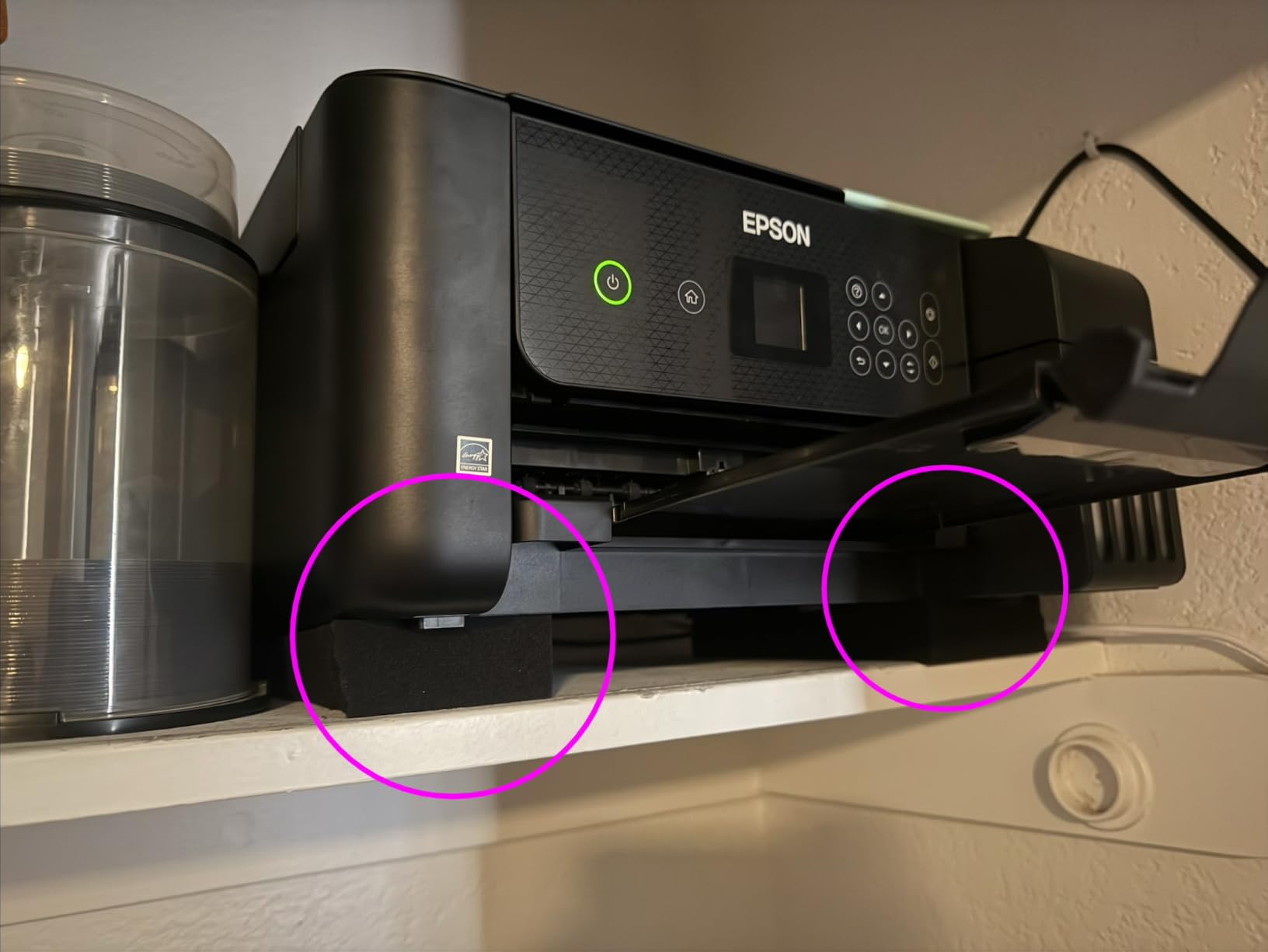 Sound Addicted - Studio Monitor Isolation Pads for 3-4.5 inches Small Speakers, Pair of 2 High Density Dampening Acoustic Stands Foam which Fits Most Bookshelf’s and Desktops | SMPad 4 customer photo 1
