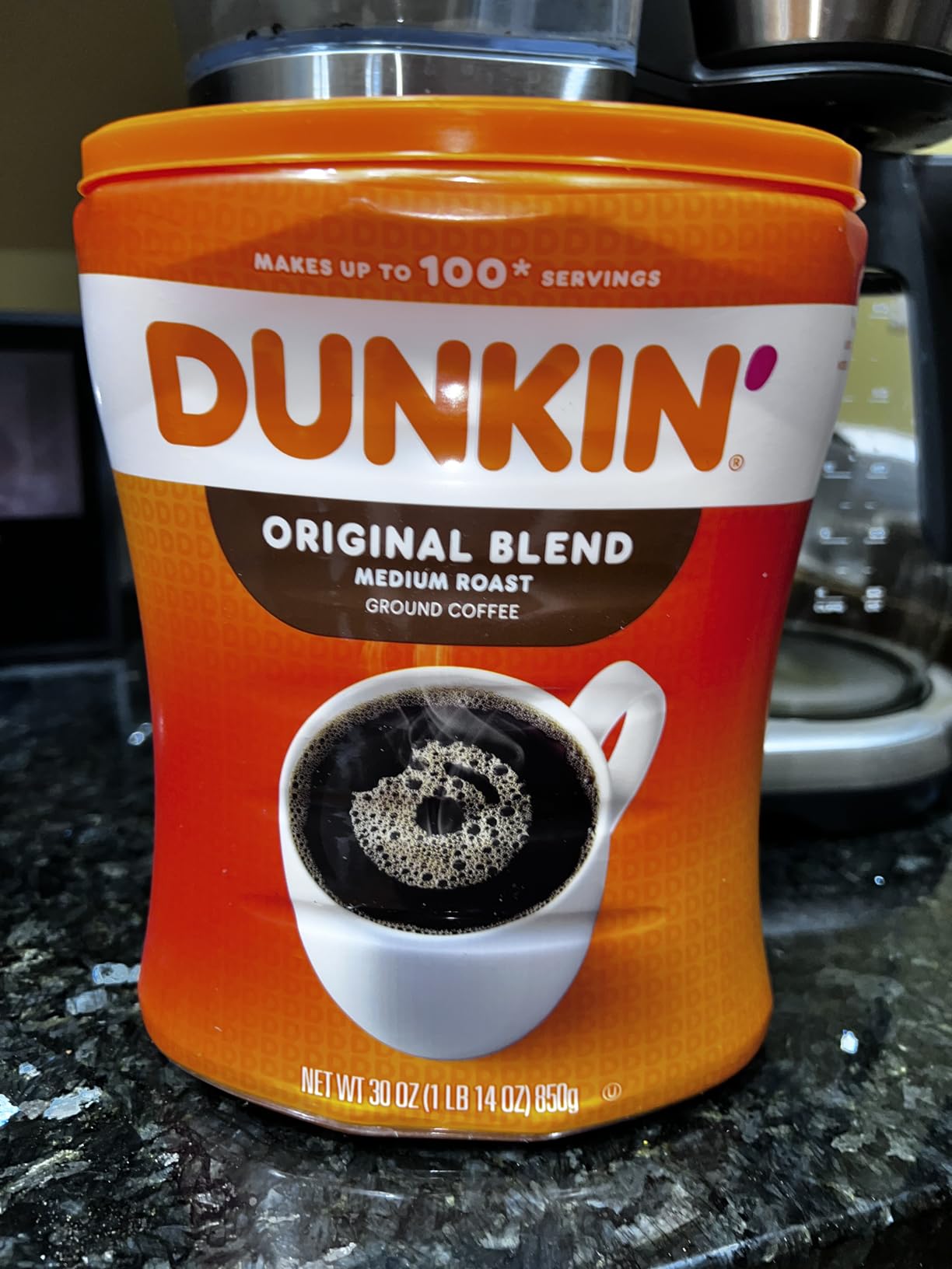 Dunkin’ Original Blend Medium Roast Ground Coffee, 30 Oz. Canister customer photo 2