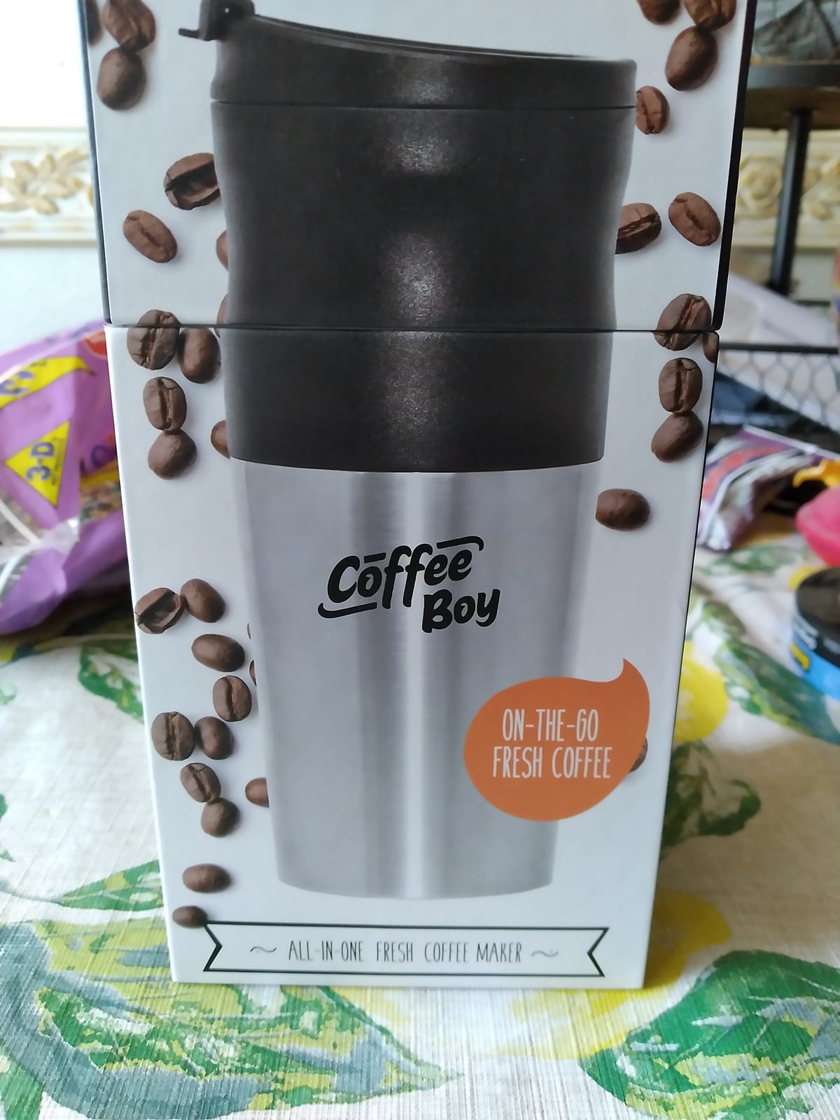 Equinox Coffee Boy All-in-One Portable Pour Over Coffee Maker, 14oz Silver customer photo 2