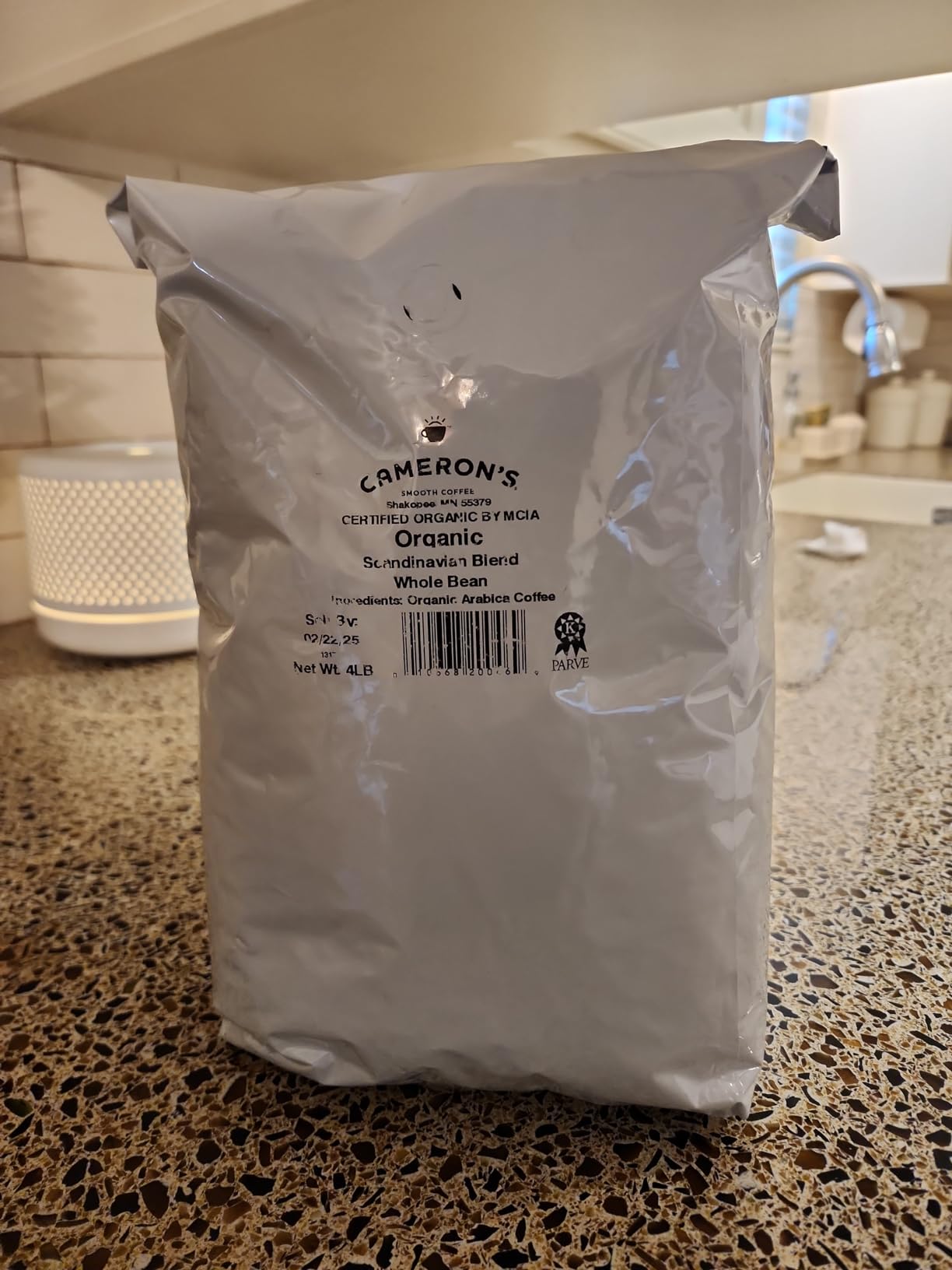 Cameron's Coffee Roasted Whole Bean Coffee, Organic Scandinavian Blend, 4 Pound customer photo 1