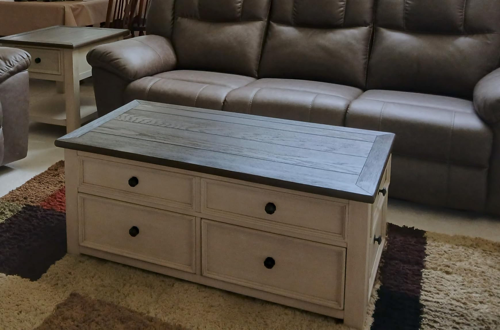 Signature Design by Ashley Bolanburg Farmhouse Lift Top Coffee Table customer photo 2
