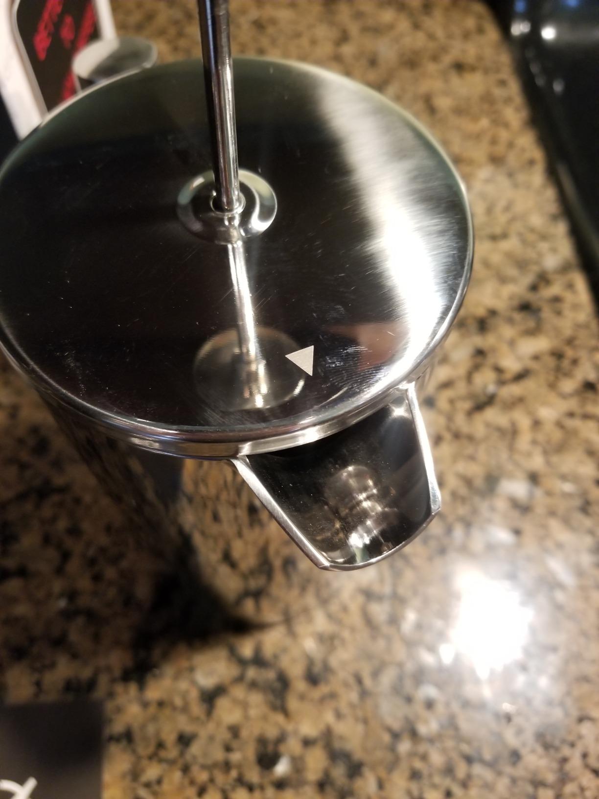 French Press Coffee Maker – Single Serve 1 Cup Small Stainless Steel Thermal Double Walled French Press 350ML/12OZ customer photo 2