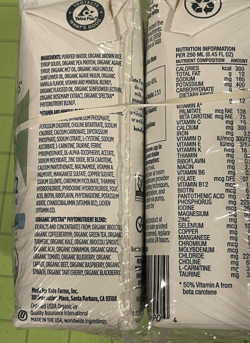 KATE FARMS Organic Plant Based Pediatric 1.2 Sole Source Vanilla Nutrition Shake, 12g of protein, 27 Vitamins and Minerals, Meal Replacement Drink for Kids, Non-GMO, 8.45 Fl oz (Pack of 12) customer photo 2