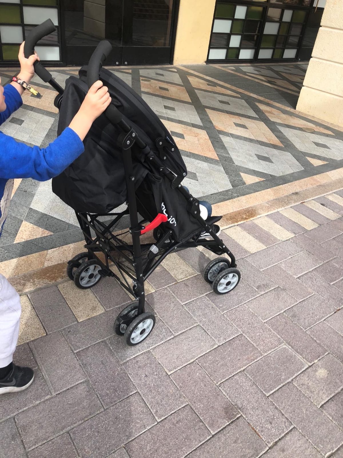 BABY JOY Lightweight Stroller, Compact Travel Stroller, Infant Stroller w/Adjustable Backrest & Canopy, Cup Holder, Storage Basket, 5-Point Harness, Easy Fold, Umbrella Stroller for Toddler, Black customer photo 2