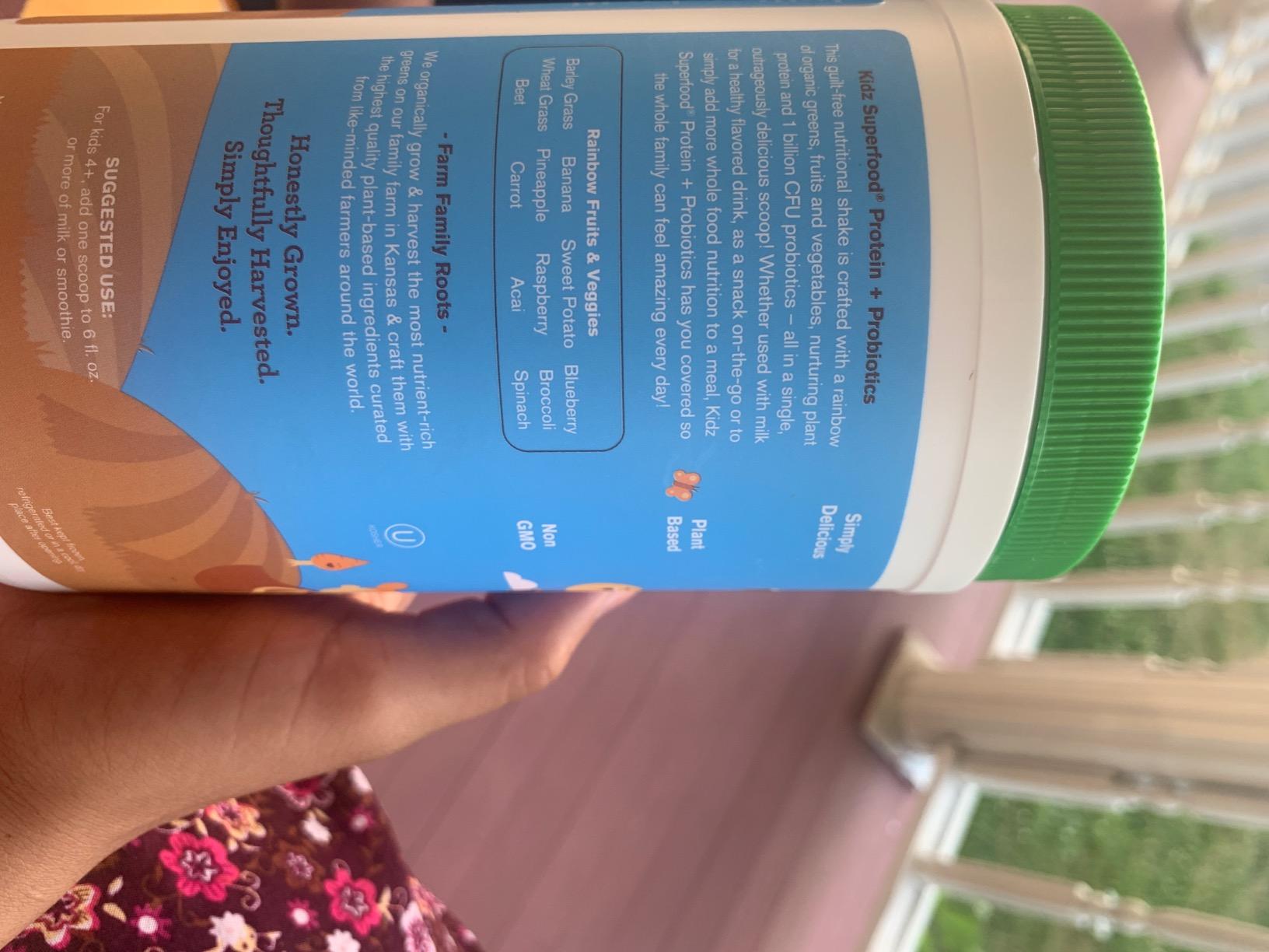 Amazing Grass Kidz Superfood Vegan Protein, Extreme Chocolate, 15 Servings customer photo 2