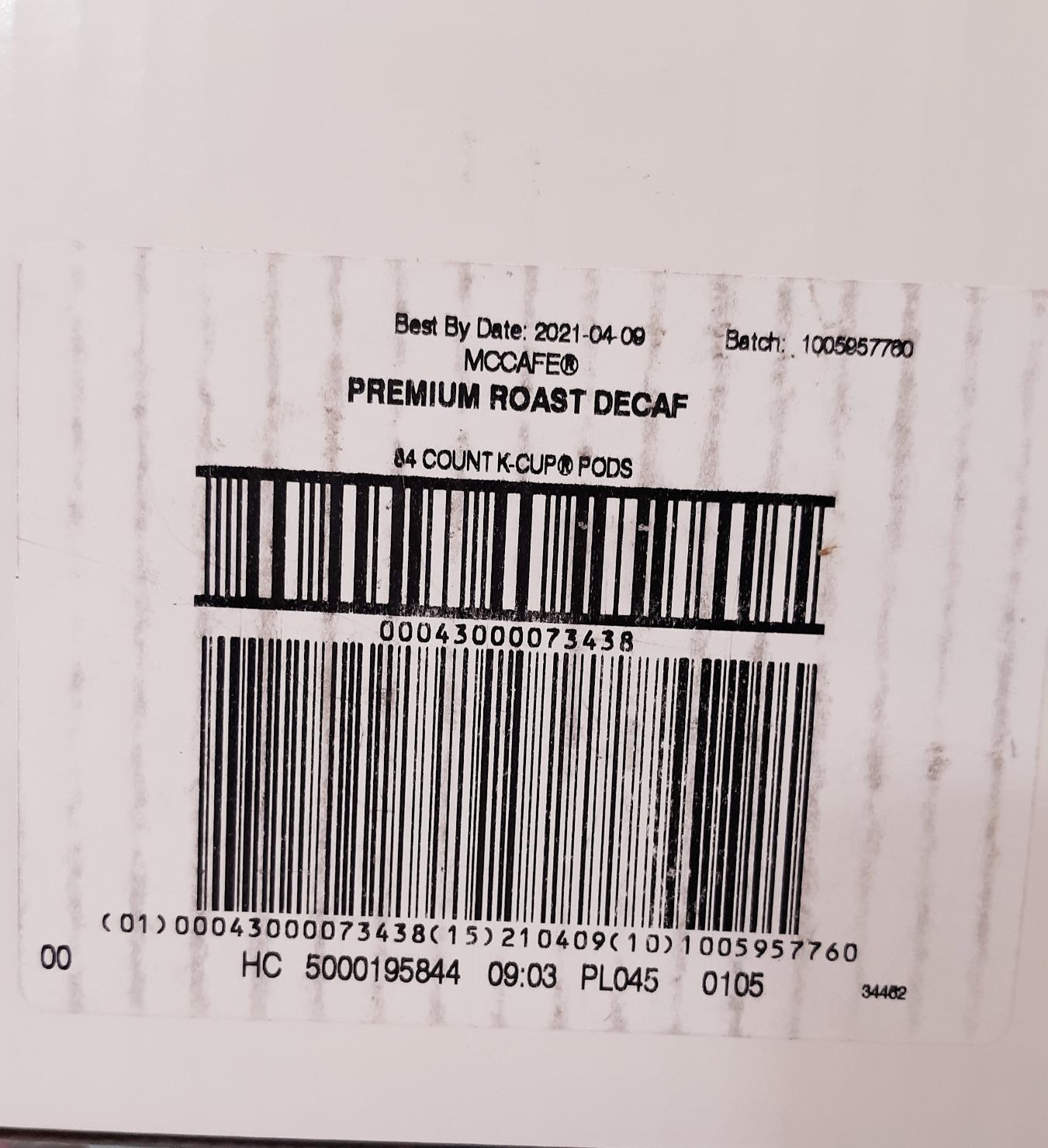 McCafe Premium Roast Decaf, Keurig Single Serve K-Cup Pods, Medium Roast Coffee Pods, 84 Count customer photo 1