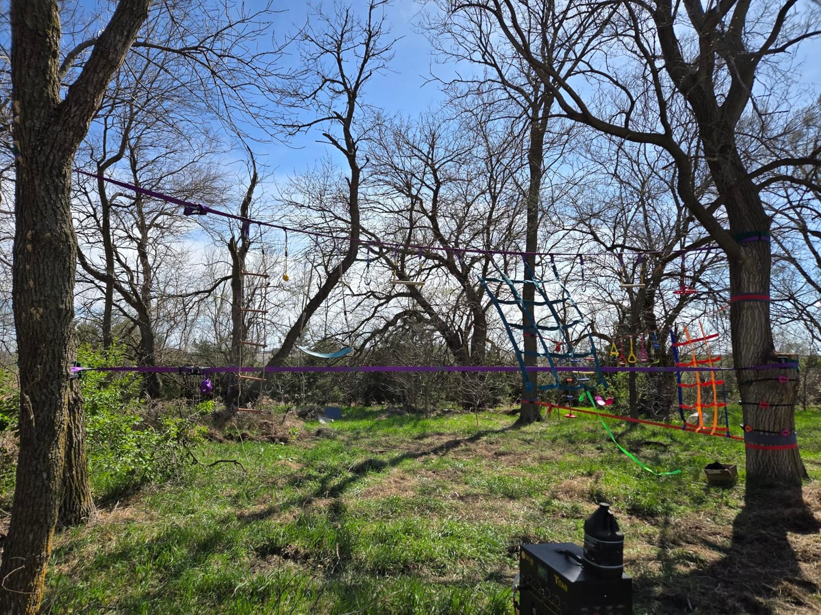Ninja Warrior Obstacle Course Kids Outside - 2x55ft Backyard Slackline customer photo 1