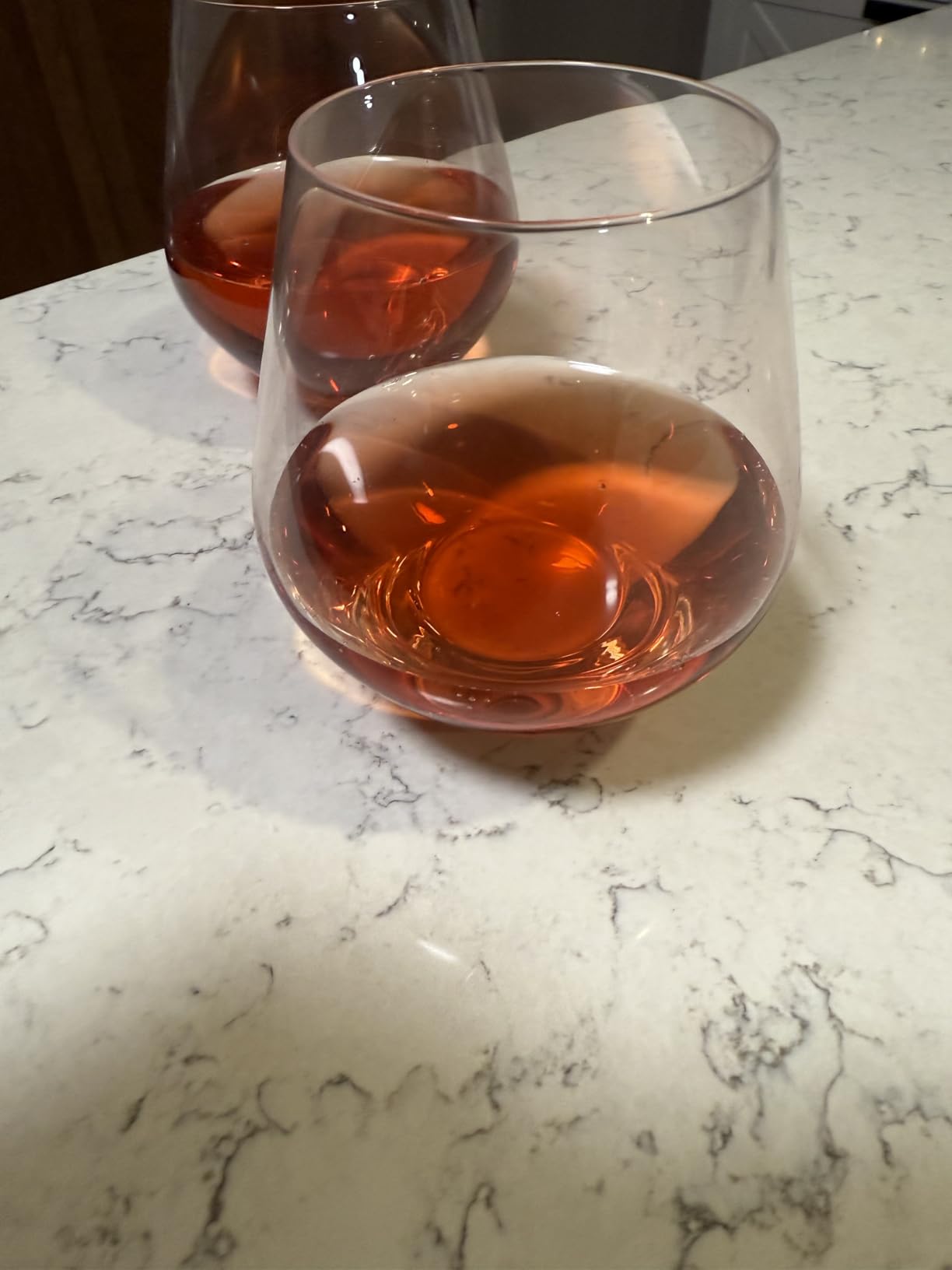 Godinger Wine Glasses, Stemless Wine Glasses, Red Wine Drinking Glasses, Stemless Wine Glass - 17oz, Set of 4 - Made in Europe customer photo 2