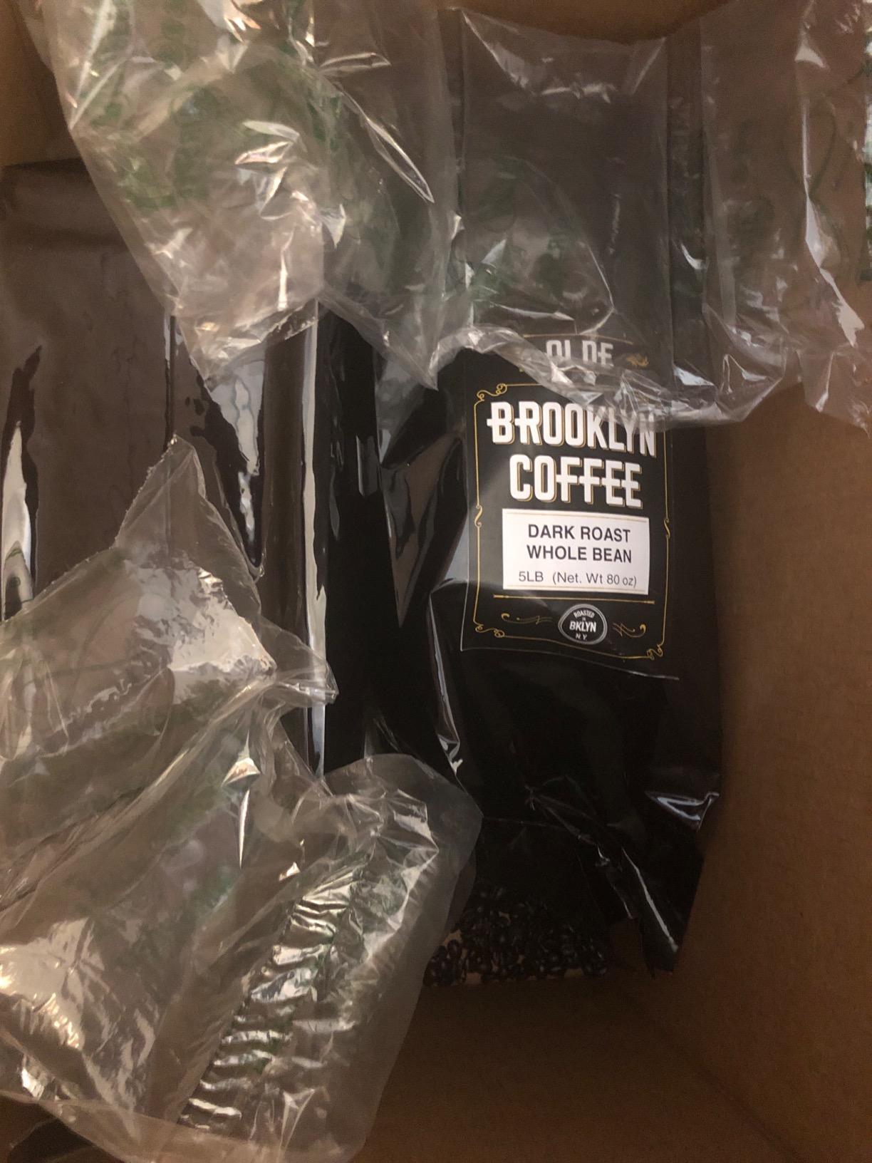 BROOKLYN COFFEE Whole Bean, Classic Dark Roast (2lb) Bold, Smooth Taste, Intense Aroma - Fresh Bulk Coffee Beans Roasted Weekly in NYC customer photo 1
