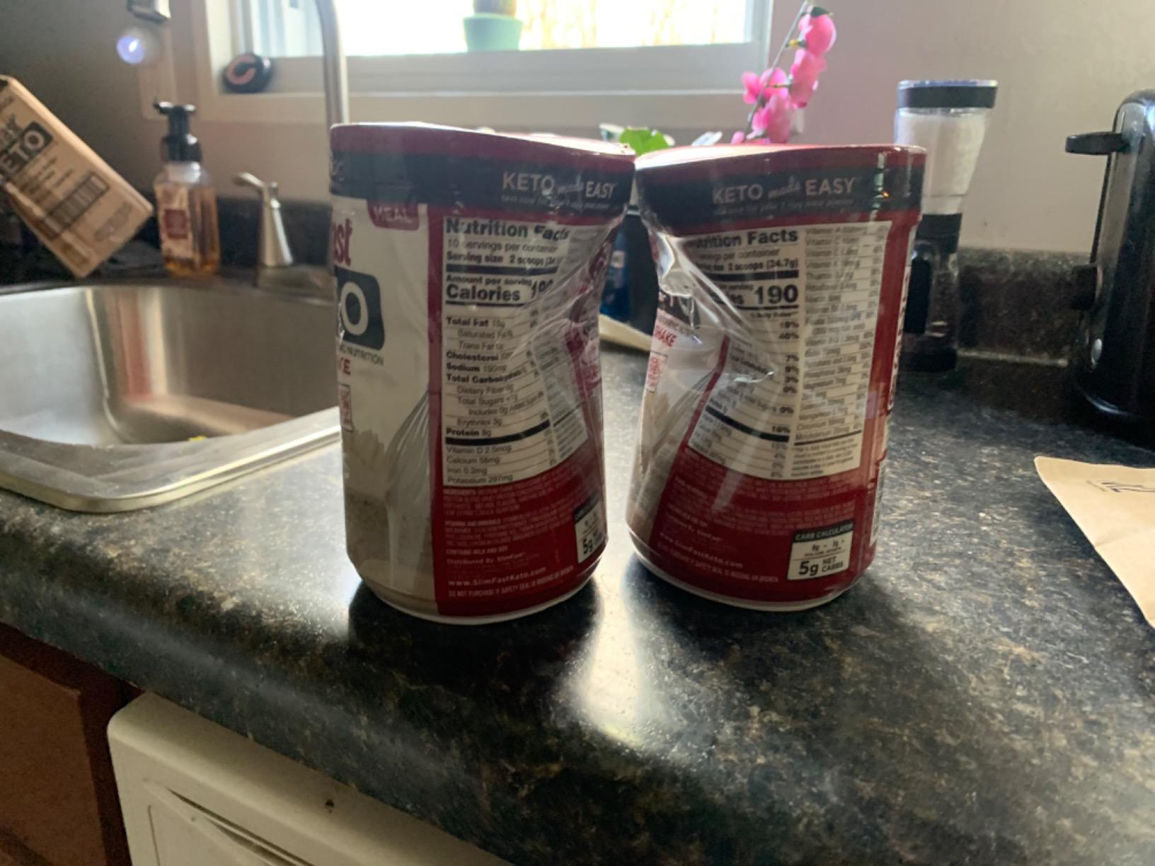 SlimFast Keto Meal Replacement Powder, Vanilla Cake Batter, Low Carb with Whey & Collagen Protein, 10 Servings (Pack of 2) (Packaging May Vary) customer photo 1