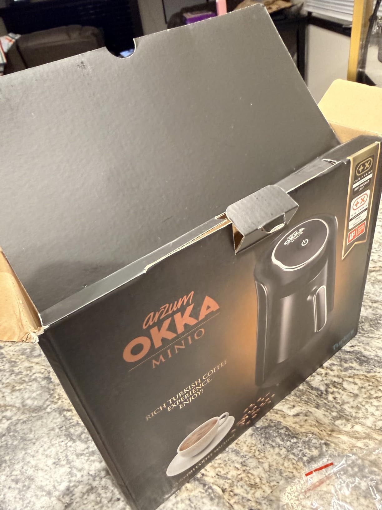Arzum Okka Minio Automatic Turkish/Greek Coffee Machine, USA 120V Ul, black/Silver,4 cups customer photo 1