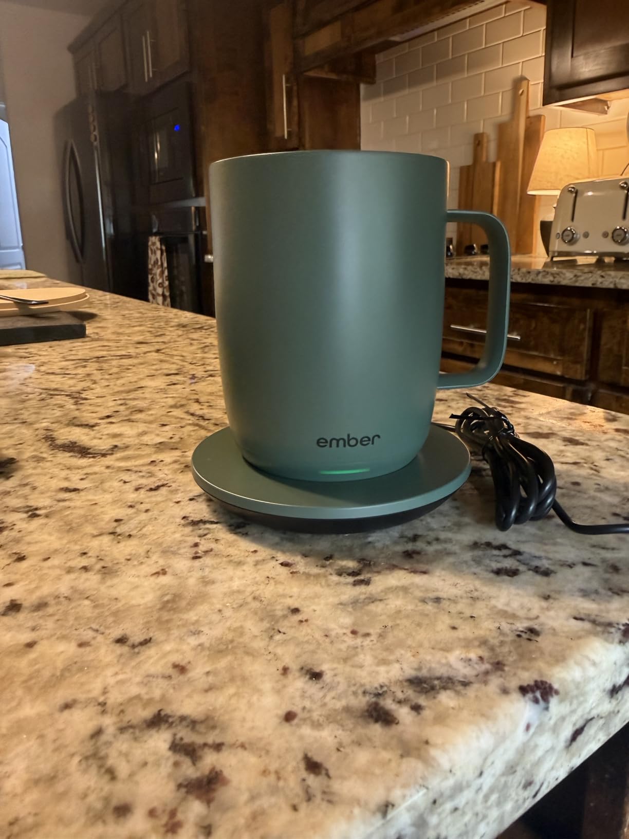 Ember Temperature Control Smart Mug 2, 10 Oz, App-Controlled Heated Coffee Mug with 80 Min Battery Life and Improved Design, White customer photo 1