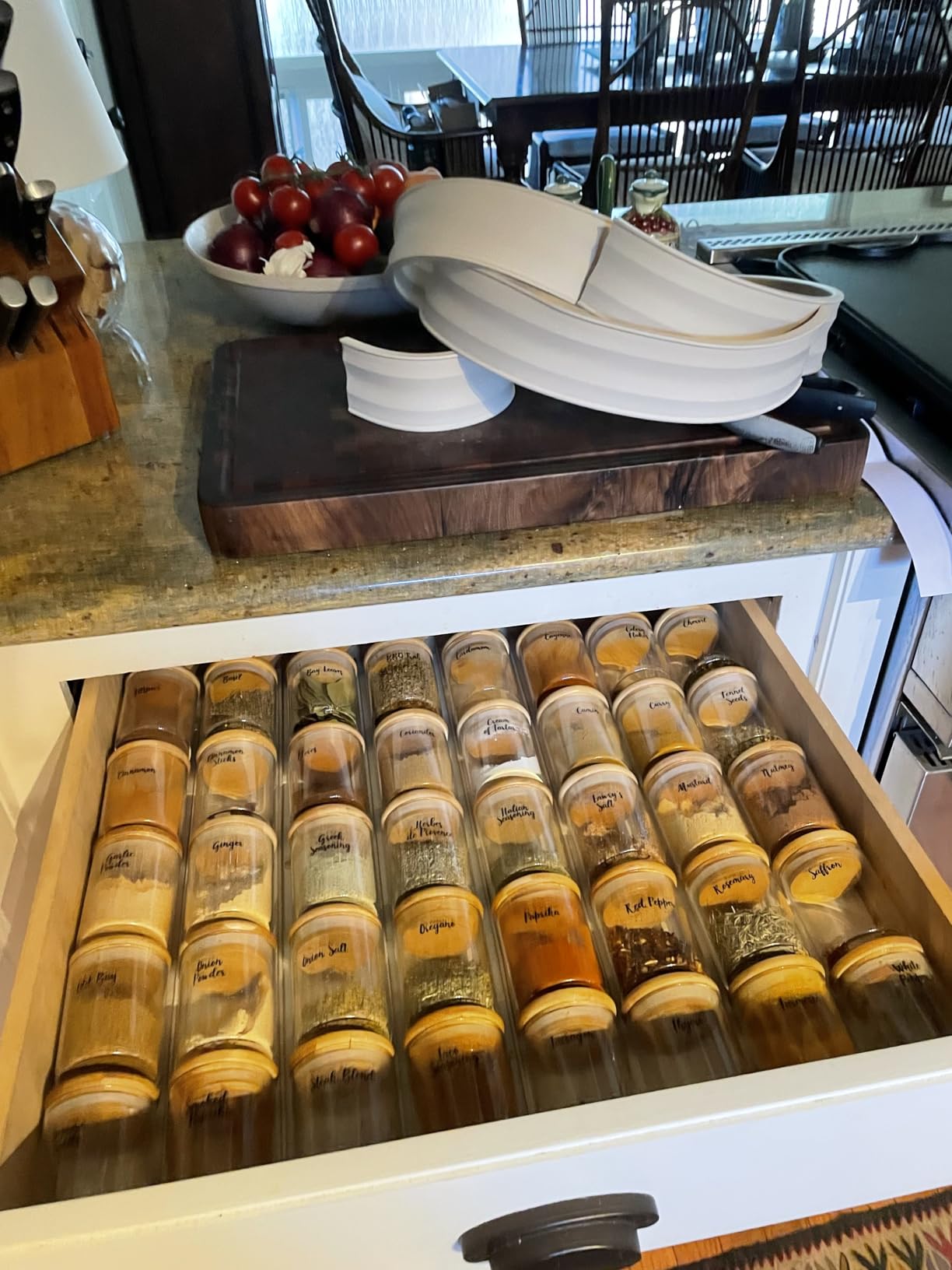 YouCopia SpiceLiner Spice Rack Drawer Organizer (Universal Fit 10' Roll), Gray customer photo 1