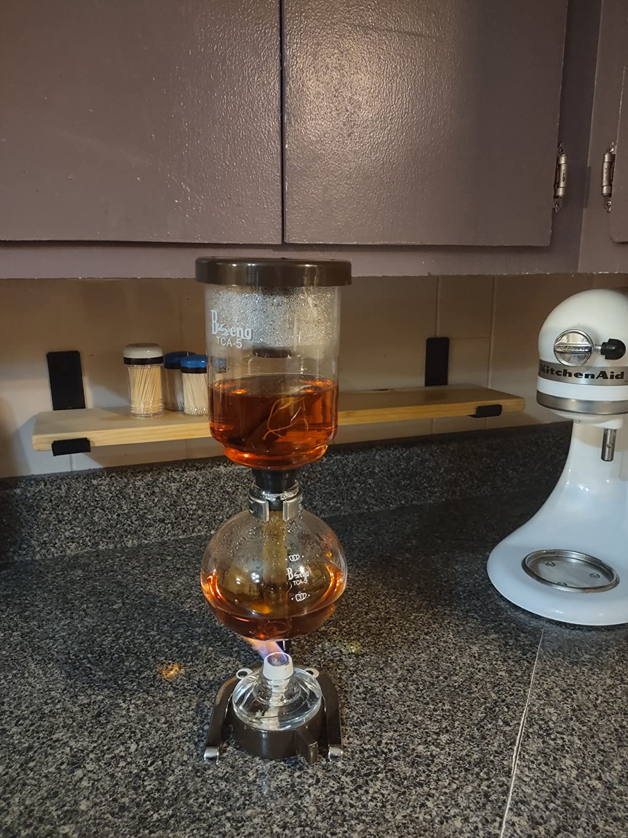 YUCHENGTECH Syphon Coffee Maker Tabletop Glass Siphon Pot Glass Technica Siphon Vacuum Coffee Maker(3 Cups(360ml)) customer photo 2