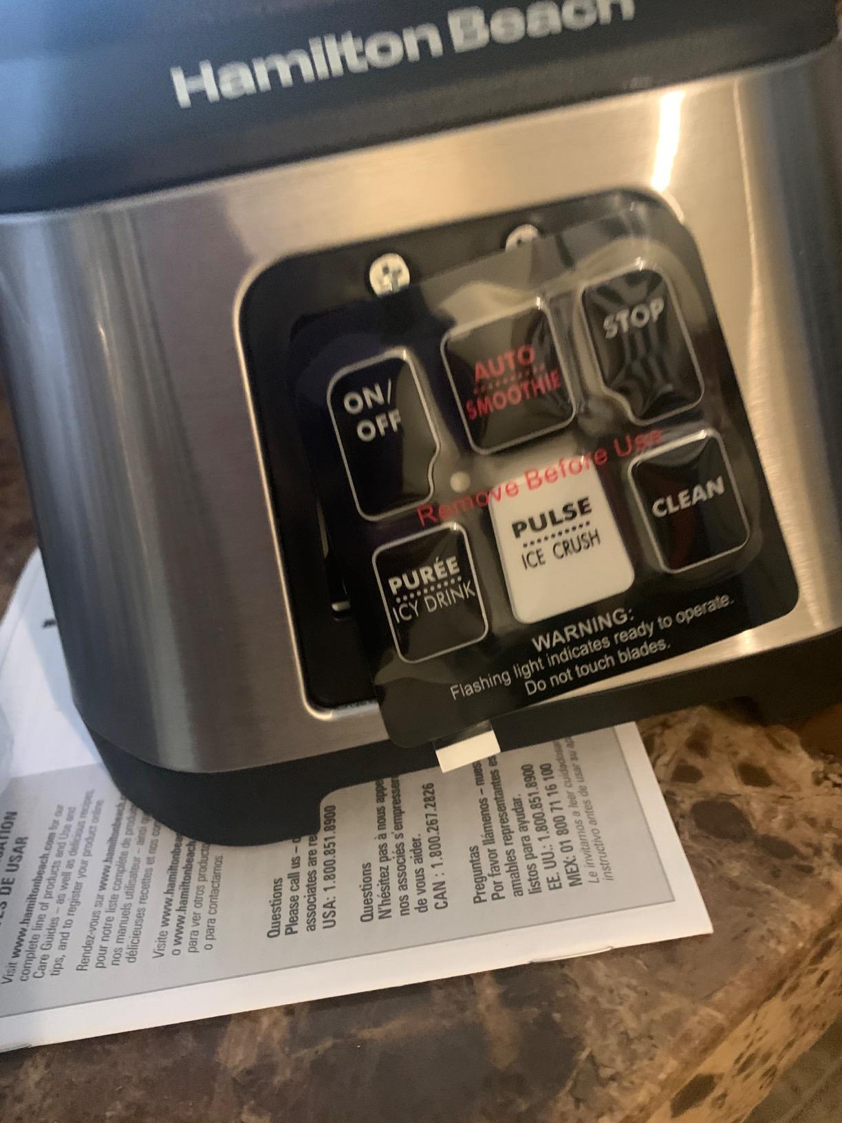 Hamilton Beach Blender for Smoothies with 5 Functions Including Auto Smoothie Cycle, Wave Action System for Ultra Smooth Results, 850 Watts, 40oz BPA Free Glass Jar, Stainless Steel (56208) customer photo 2