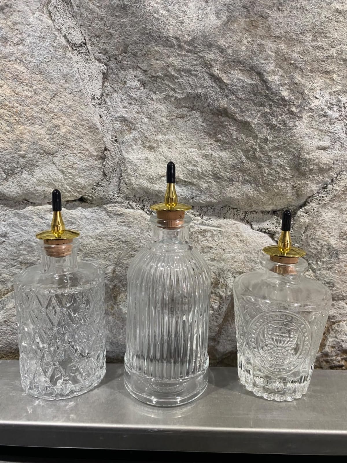 LINALL Bitters Bottle Set - Glass Vintage Bottle, Decorative Bottles with Dash Top, Dasher Bottles for Making Cocktail Great For Bartender Home Bar (3 pack) customer photo 1