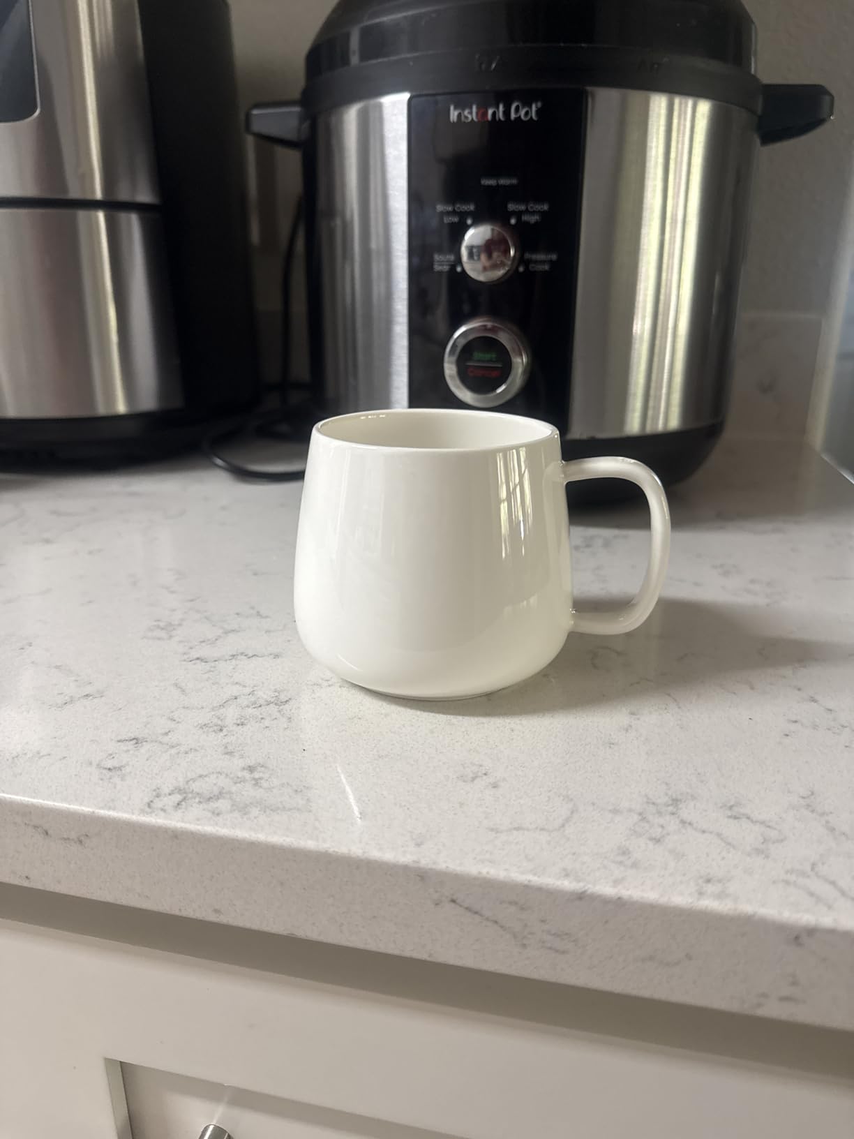 Teocera Coffee Mugs Set of 4-12oz Chip-Resistant Ceramic Cups with Ergonomic Handle | Dishwasher & Microwave Safe White Mugs | Keeps Beverage Hot, Perfect for Family Kitchen & Holiday Gifts customer photo 1