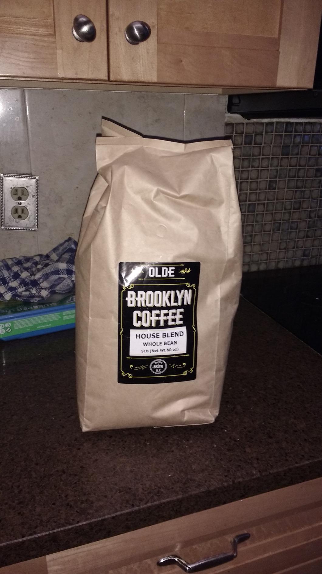 BROOKLYN COFFEE Whole Bean, House Blend Medium Roast (5lb) Balanced, Breakfast, Classic - Fresh Bulk Coffee Beans Roasted Weekly in NYC customer photo 1