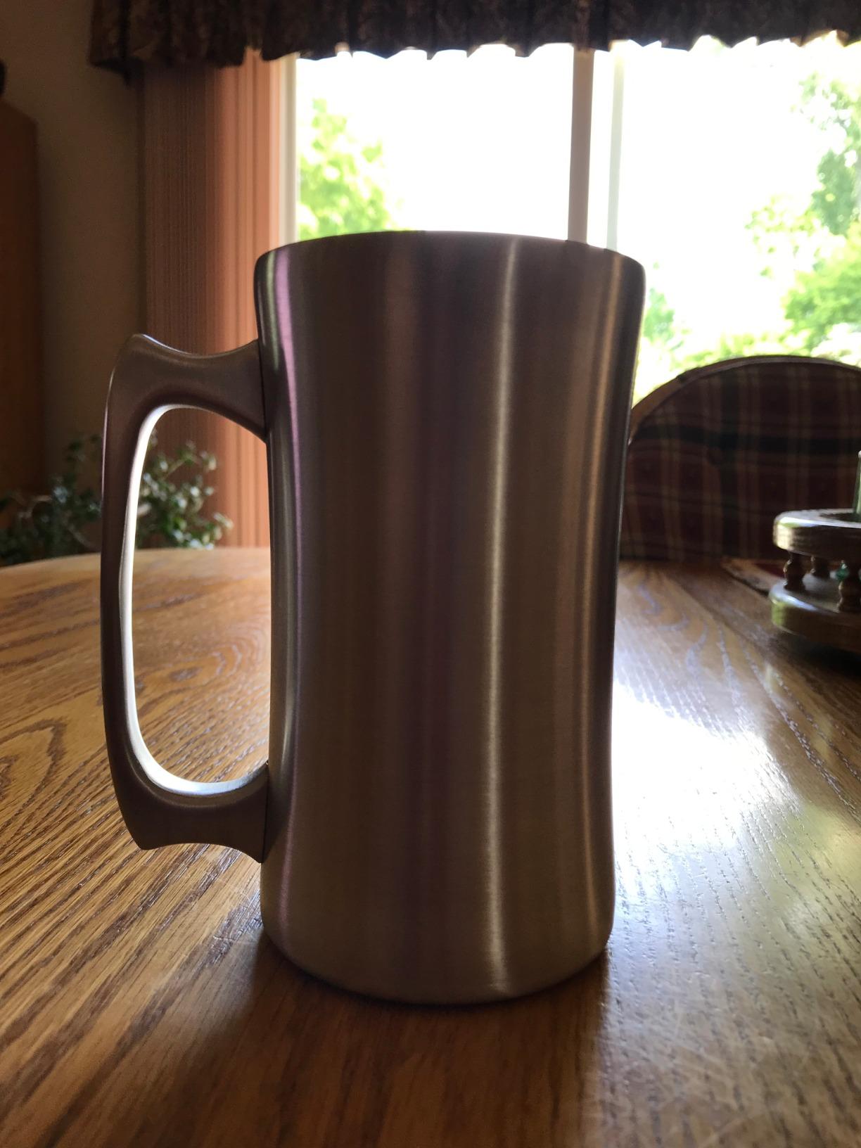 Real Deal Steel Stainless Steel Insulated Beer Mug Vacuum Beer Stein with Welded Handle - 20oz Total Capacity - Large Metal Tankard for IPA, Coffee - Double Walled Mug customer photo 2