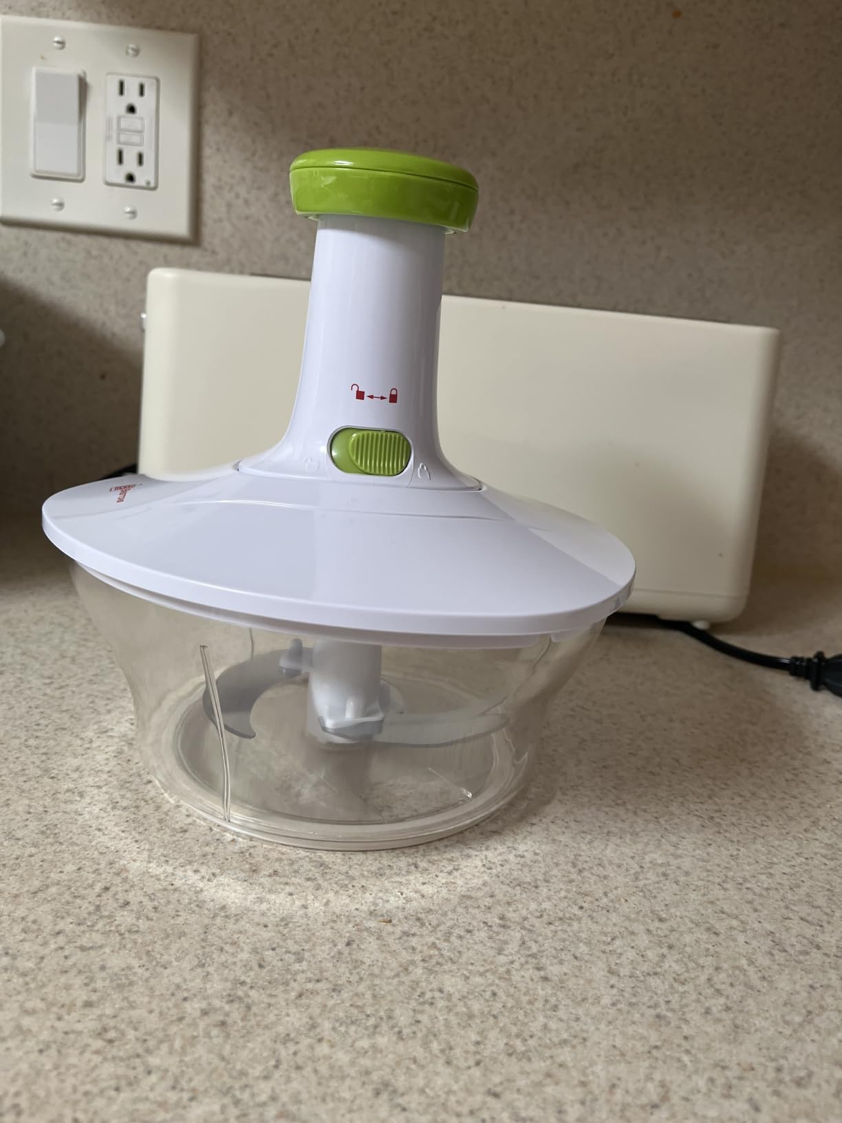 Brieftons Express Manual Food Chopper, 6.8-Cup Hand Pump Vegetable Chopper to Chop Veggies Onion Garlic Herbs, Tear-Free Onion Chopper & Salsa Maker for Camping RV Home, 3-Leaf Stainless Steel Blade customer photo 1