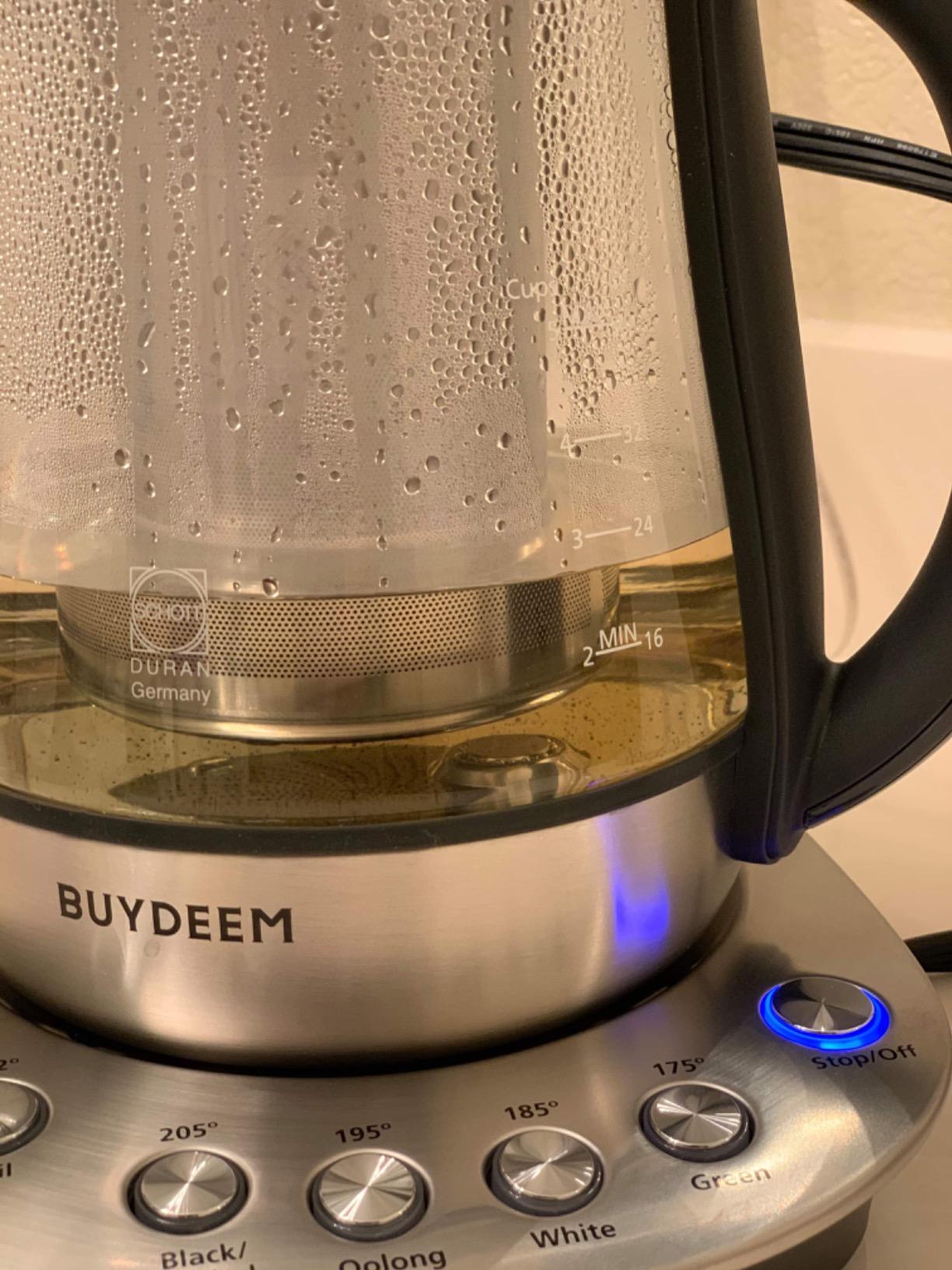 BUYDEEM K2423 Tea Maker, 5 Temperature Settings, Removable Infuser, 1.2L customer photo 2