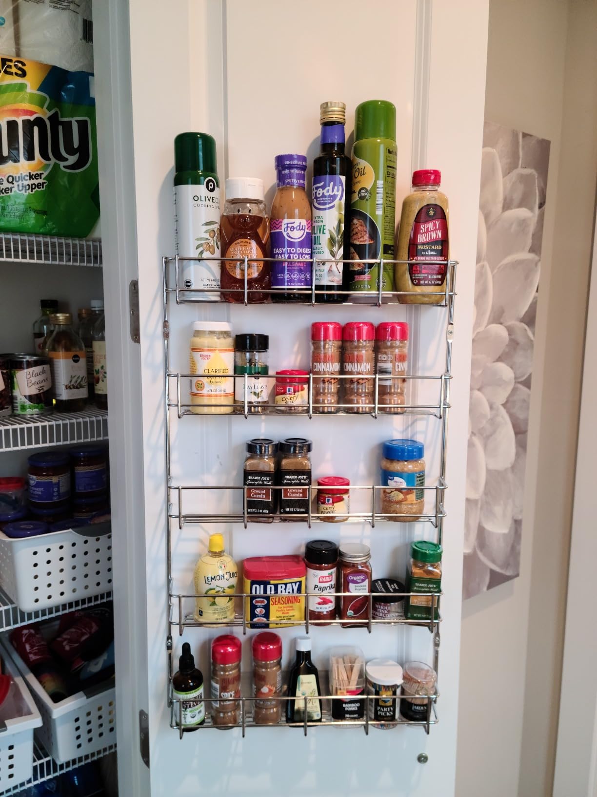 Evelots 3-Tier Spice Rack Organizer Door/Wall Mount, Holds Up to 18 Bottles customer photo 2