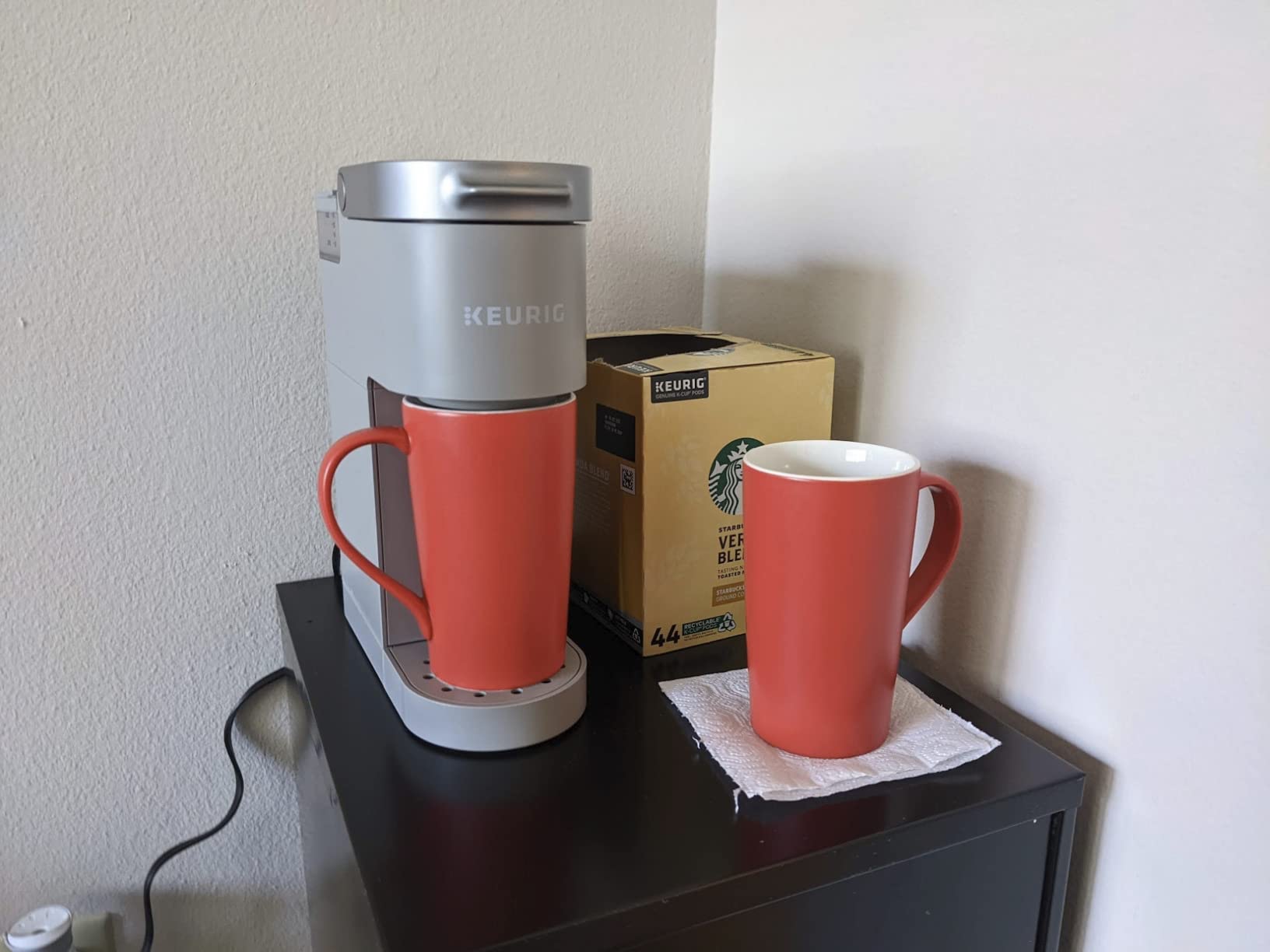 20 oz Large Coffee Mugs, M007 Tall Ceramic Cup with Handle for Dad Men, Set of 2, Black customer photo 2