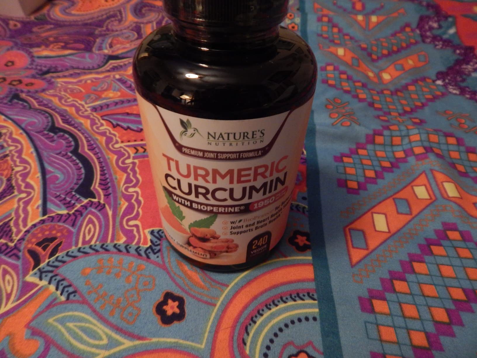 Turmeric Curcumin Supplement 95% Curcuminoids 1950mg with Organic Turmeric & BioPerine Black Pepper Extract for Best Absorption, Natural Vegan Joint Support, Non-GMO, Bottled in USA - 240 Capsules customer photo 2