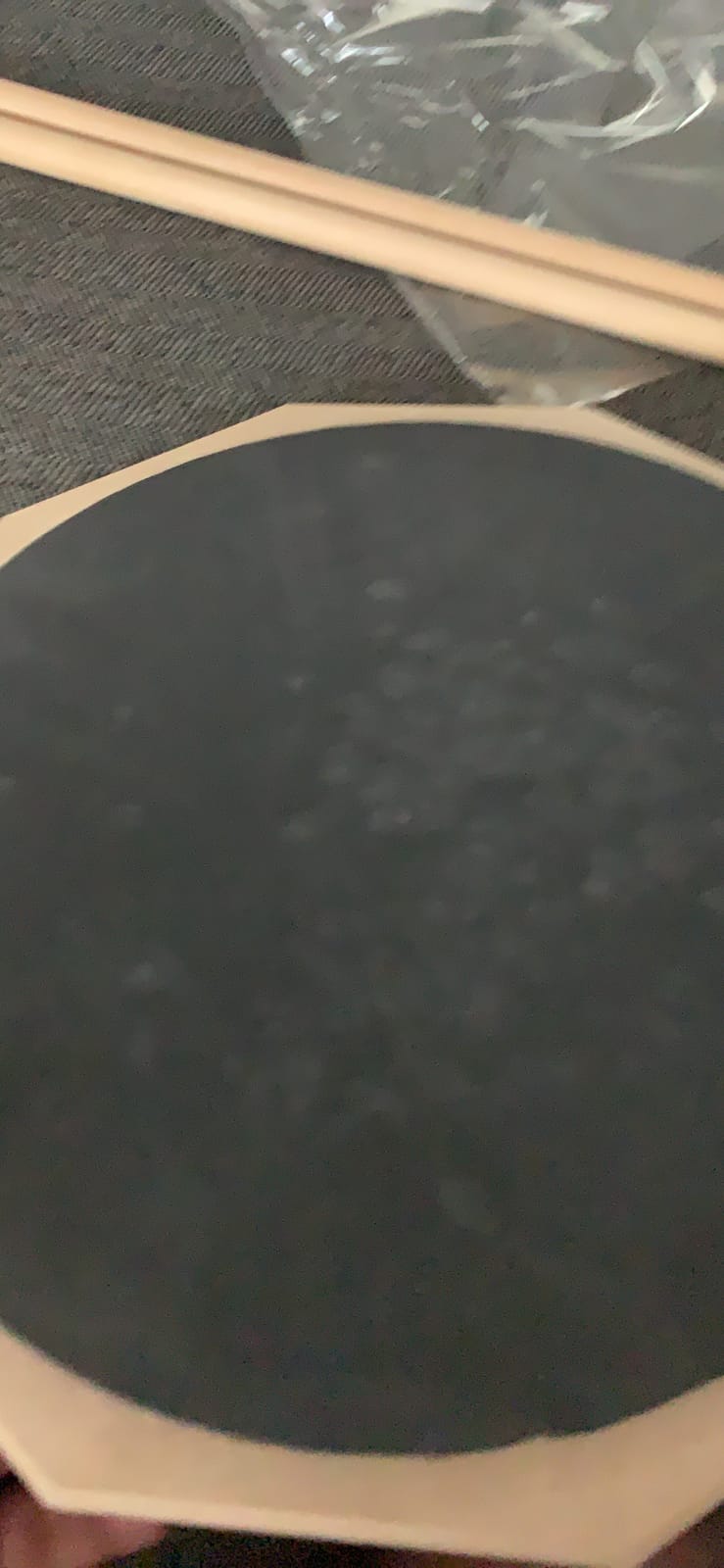Donner Drum Practice Pad 8 Inches, Silent Practice Drum Pad 2-Sided With Drum Sticks - Gray customer photo 1