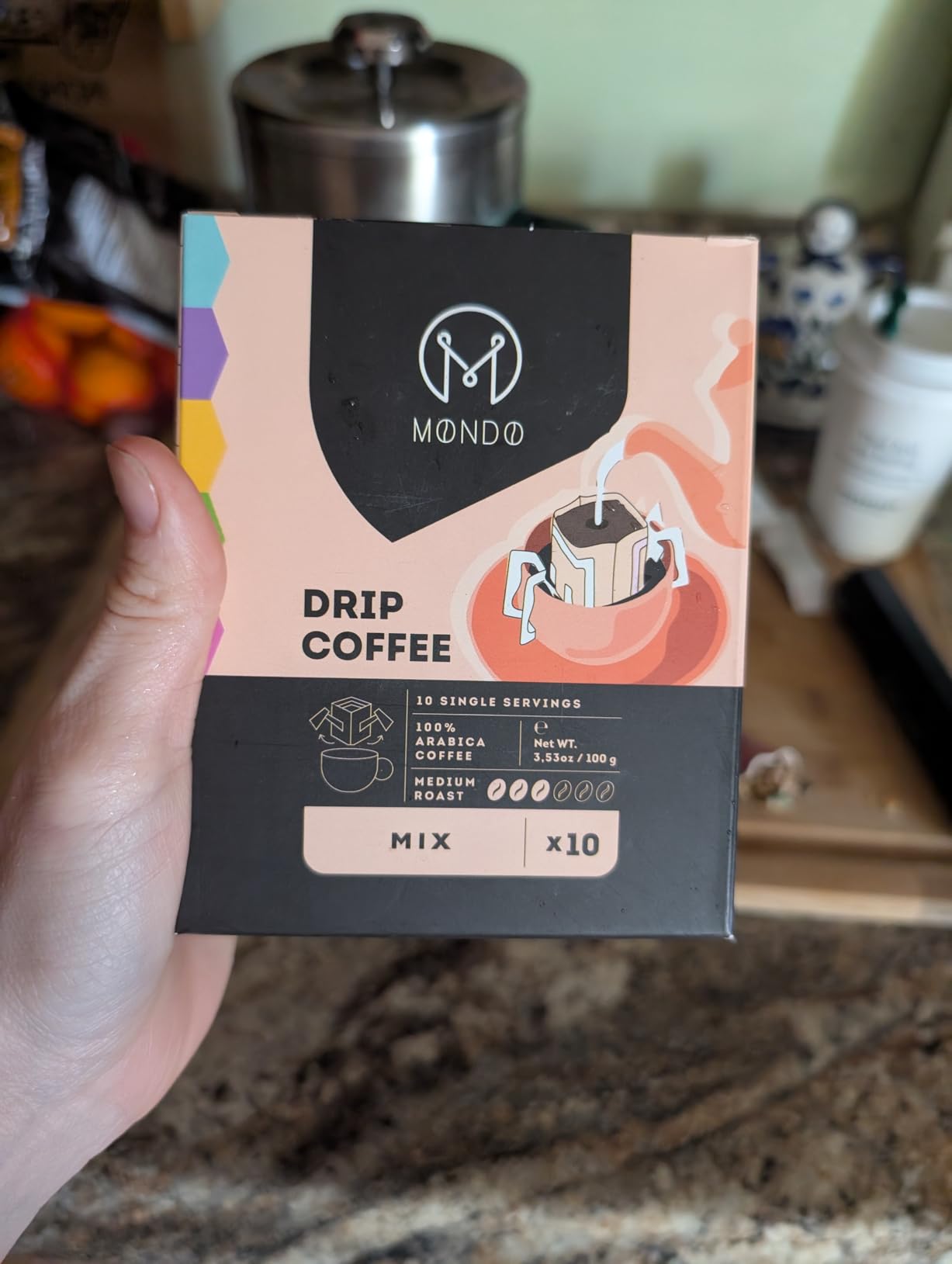 Mondo Drip Coffee Mix (10-Pack Variety), Single Serve Pour Over Filter Bags, Pre-Filled 100% Arabica, Medium Roast customer photo 2