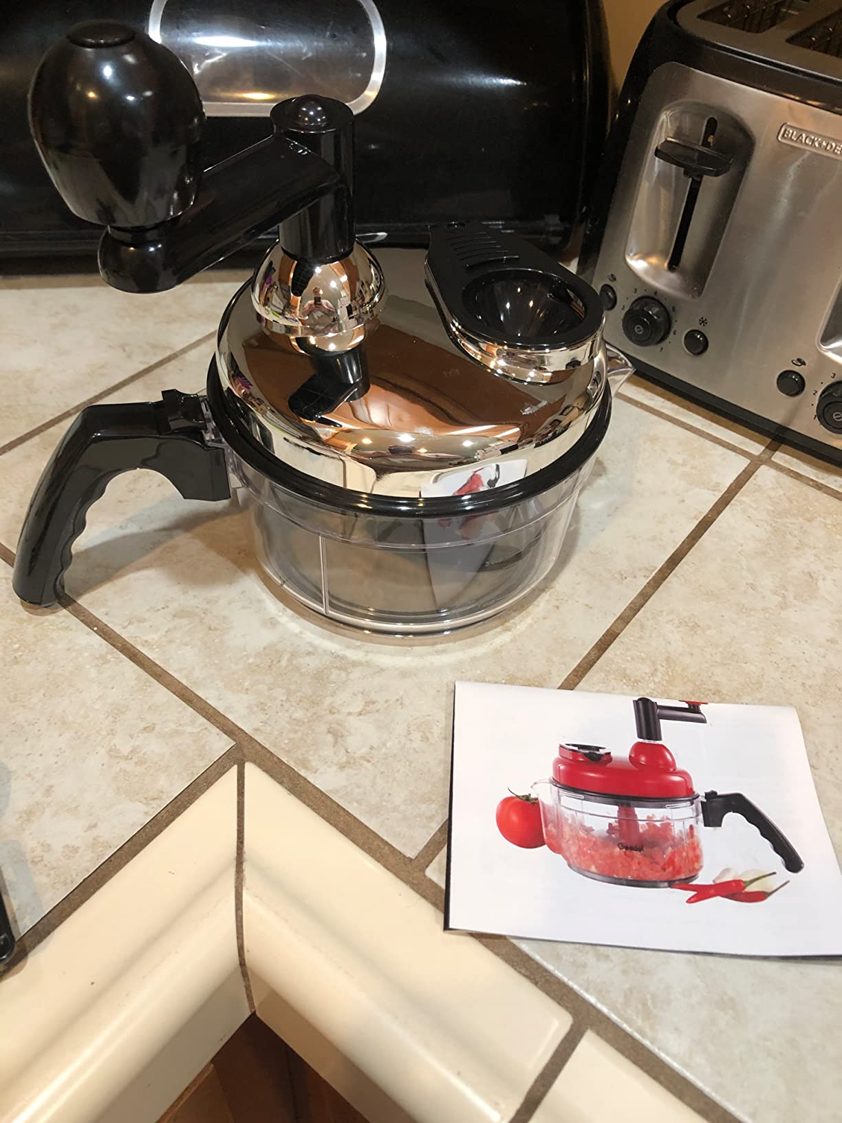 Geedel Large Food Chopper Vegetable Chopper, Manual Food Processor, 3 Cups customer photo 2