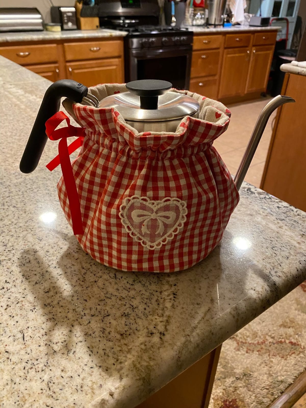 JOONOR Tea Cosy - Cotton Printed Tea Cosy, Vintage Floral Dust Cover for Kitchen Tea Pot, Breakfast Warmer, Insulation and Keep Warm, Color#5 customer photo 2